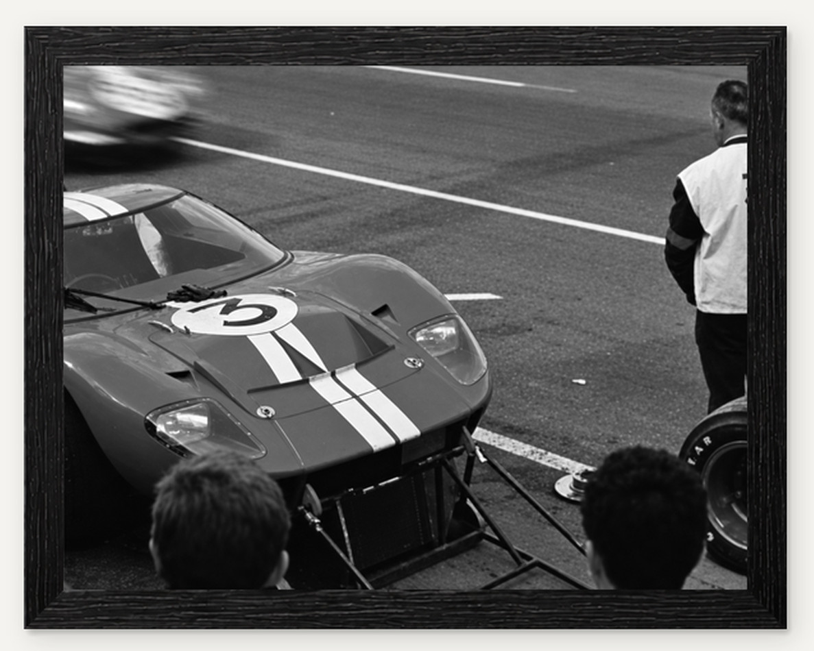 12X9.5 FRAMED 1966 LE MANS #3 FORD GT40 DAN GURNEY JERRY GRANT PHOTO REPRO PRINT