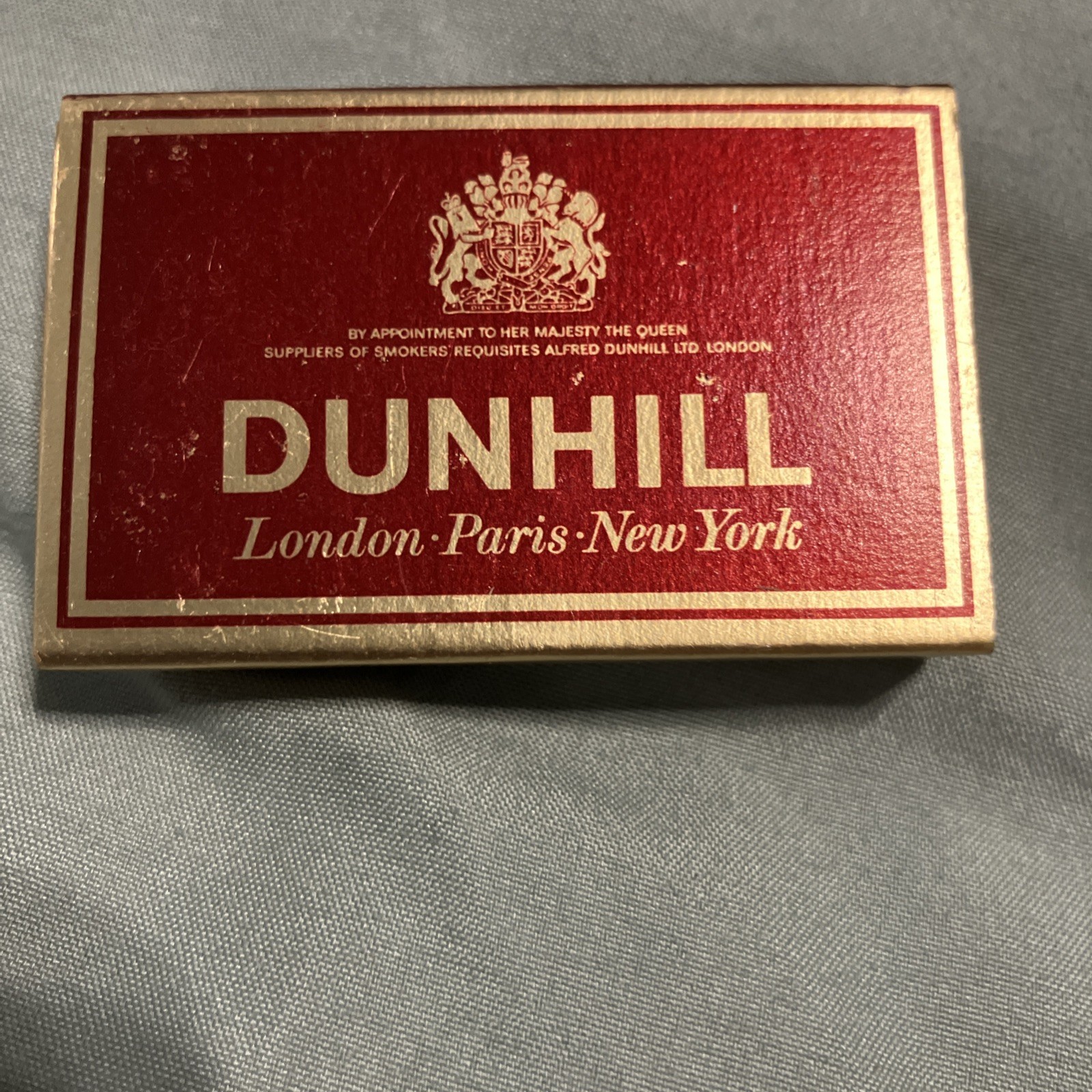 VTG. Collectable Dunhill Match Box Including Matches , London, Paris, New York