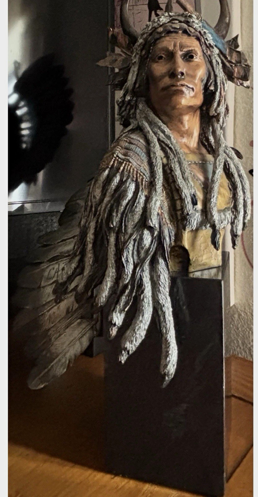 Legends Chief Four Bears Mixed Media Figurine Limited Edition Native American