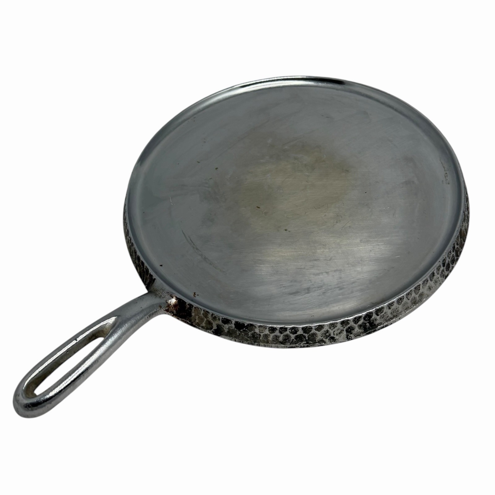 Chicago Hardware Foundry Hammered Griddle Chrome Plated Cast Iron CHF #999 VTG