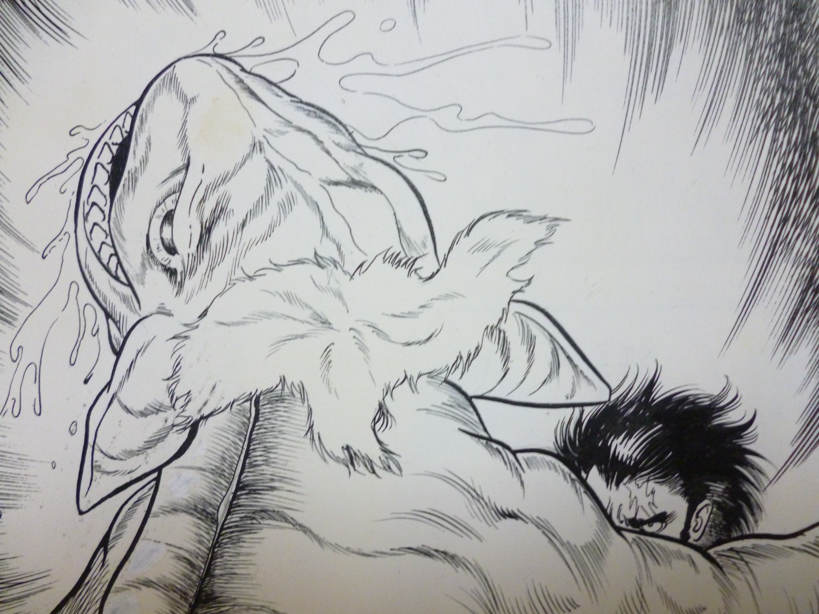 Original Hand-drawn Manga Artwork (Fuh-Un Kurozukin) 33 by Toshio MAEDA