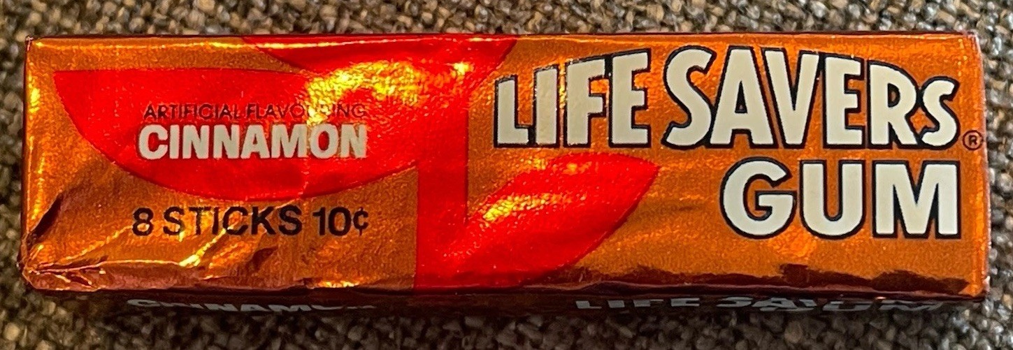 Vintage 1970’s LIFE SAVERS GUM CINNAMON PACK  Unopened  NOS  Very Rare