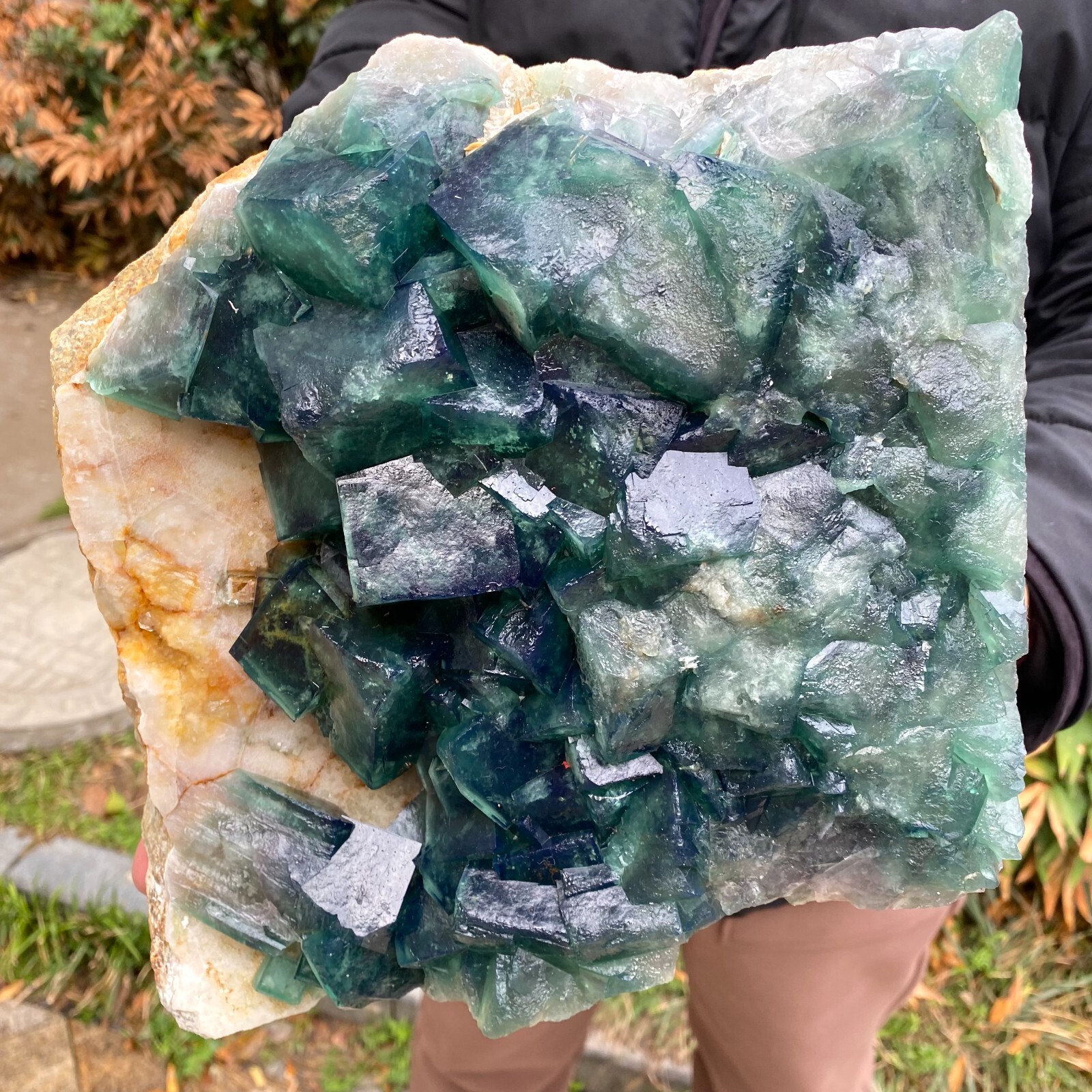 20.7LB Natural super beautiful green fluorite crystal mineral healing specimen