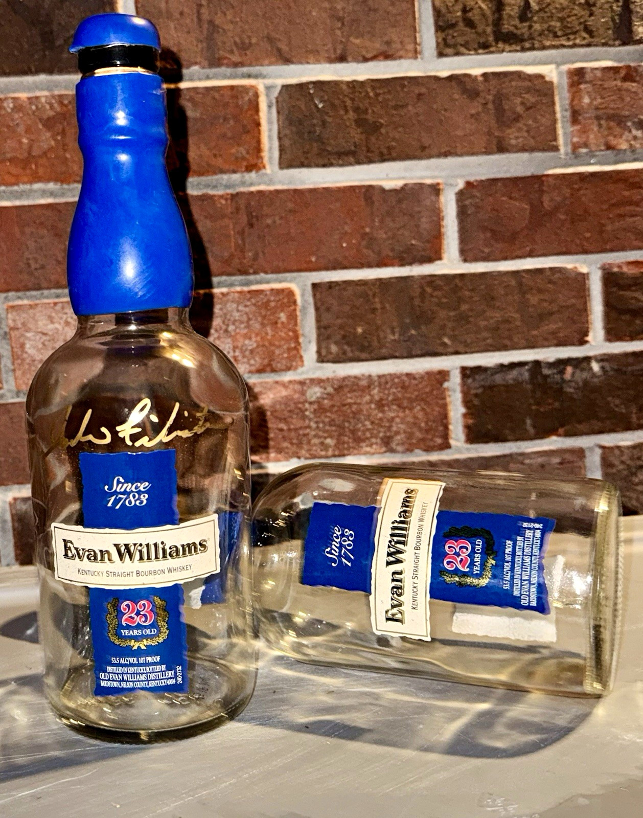 ✨Rare 23Yr Evan Williams Bourbon Bottle ( Empty ) Lot of 2