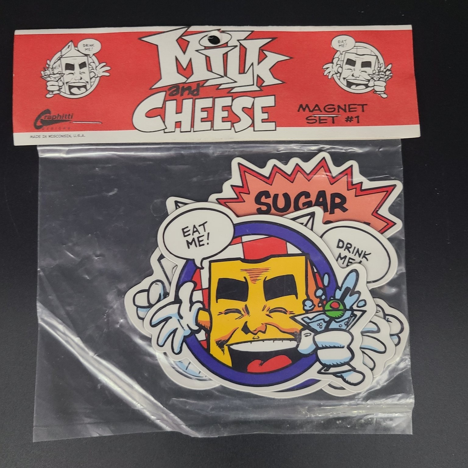 Milk and Cheese Magnet Set #1 Graphitti Designs 1997 Evan Dorkin New Sealed