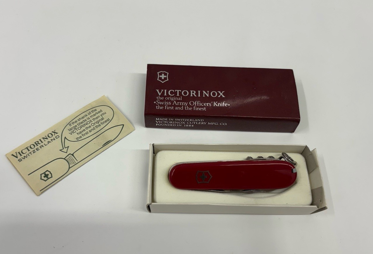 Vintage 1976-1986 Victorinox Spartan Swiss Army Knife Red 91mm New W/Box NOS MIB