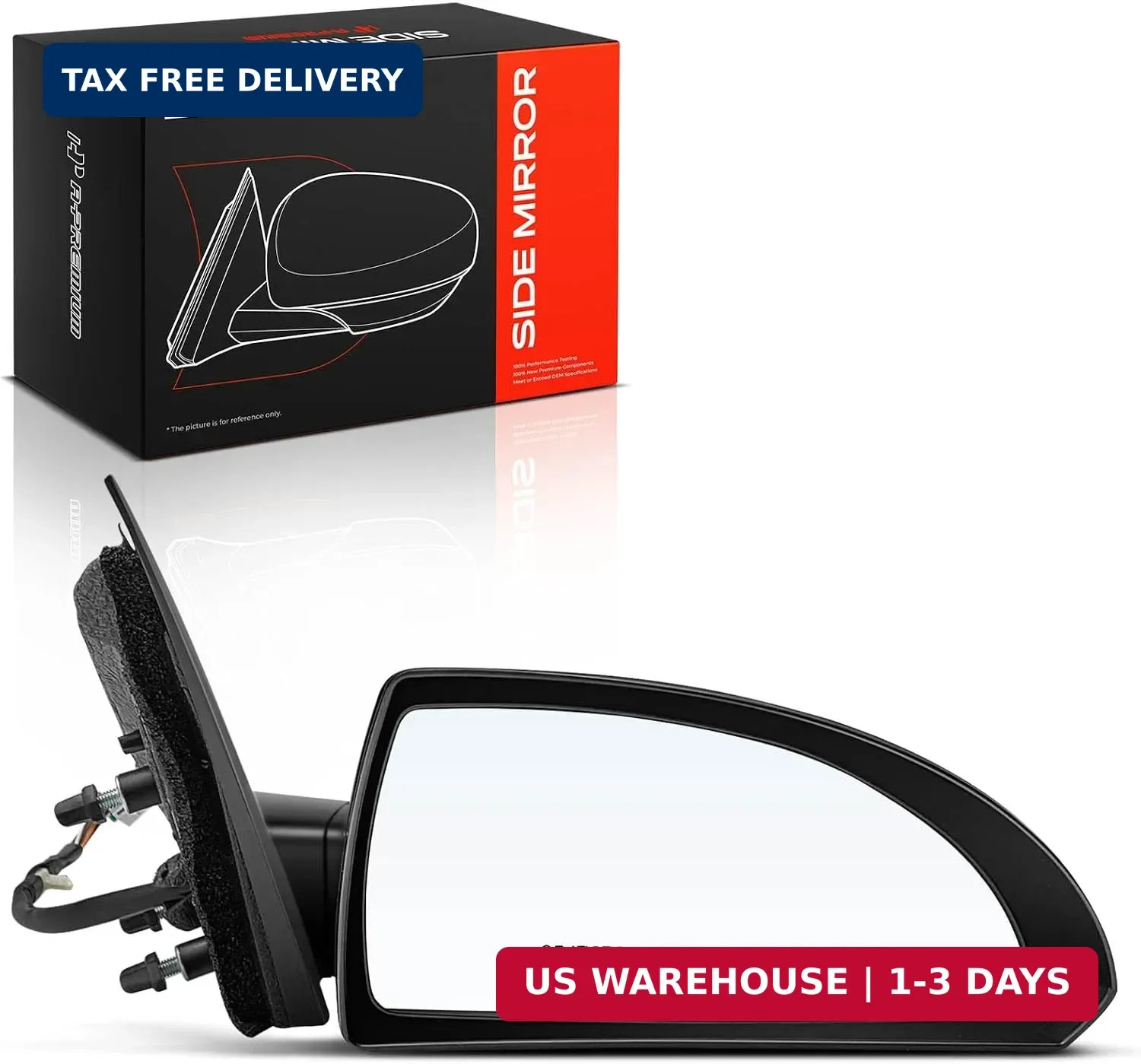 Passenger Side Power Door Mirror Compatible with Chevy