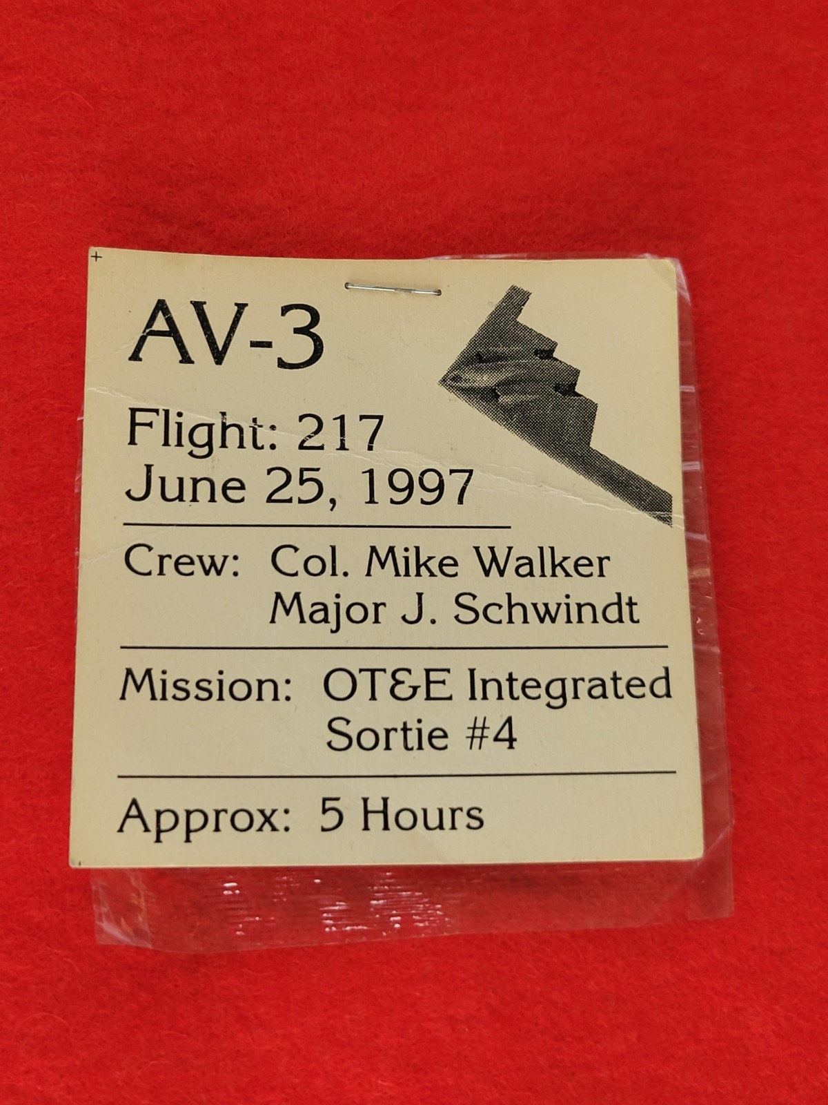 Rare USAF Northrop Grumman B-2 Spirit Test Team Serialized Challenge Coin AV-3 Rare USAF Northrop Grumman B-2 Spirit Test Team Serialized Challenge Coin AV-3