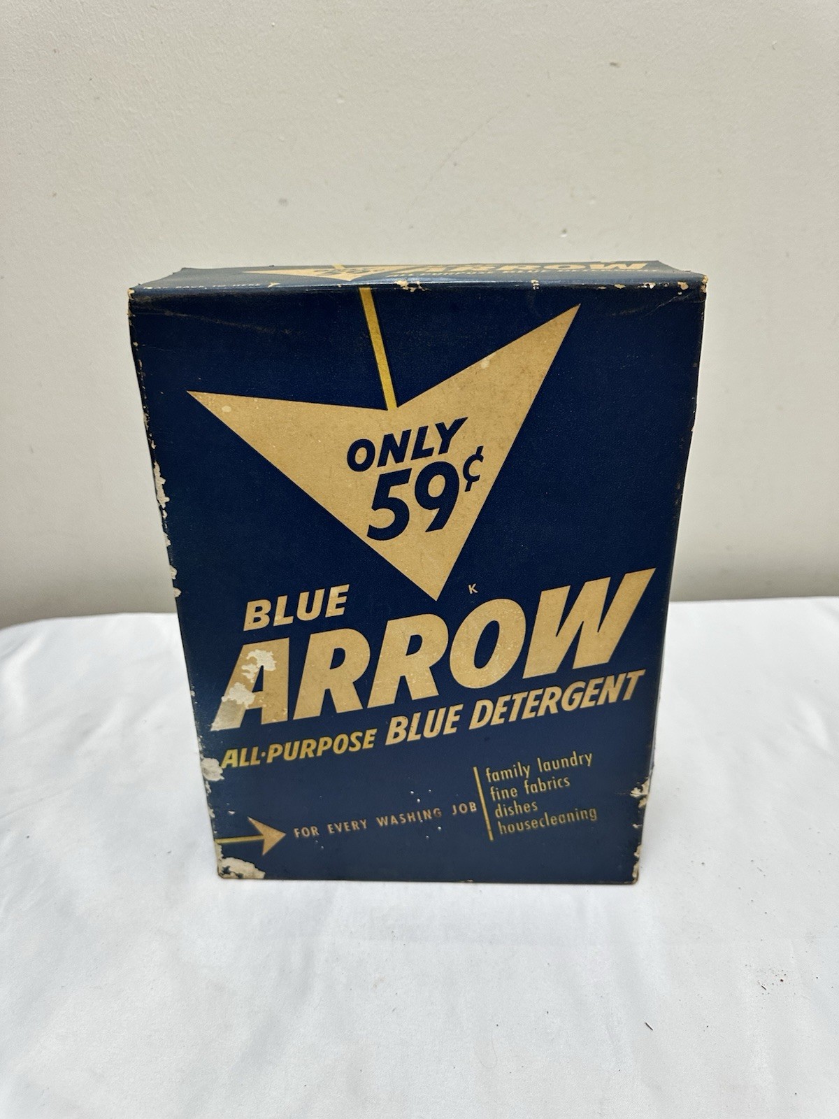 Unopened Box BLUE ARROW ALL PURPOSE BLUE Detergent Vintage JACKSONVILLE FL 1950S