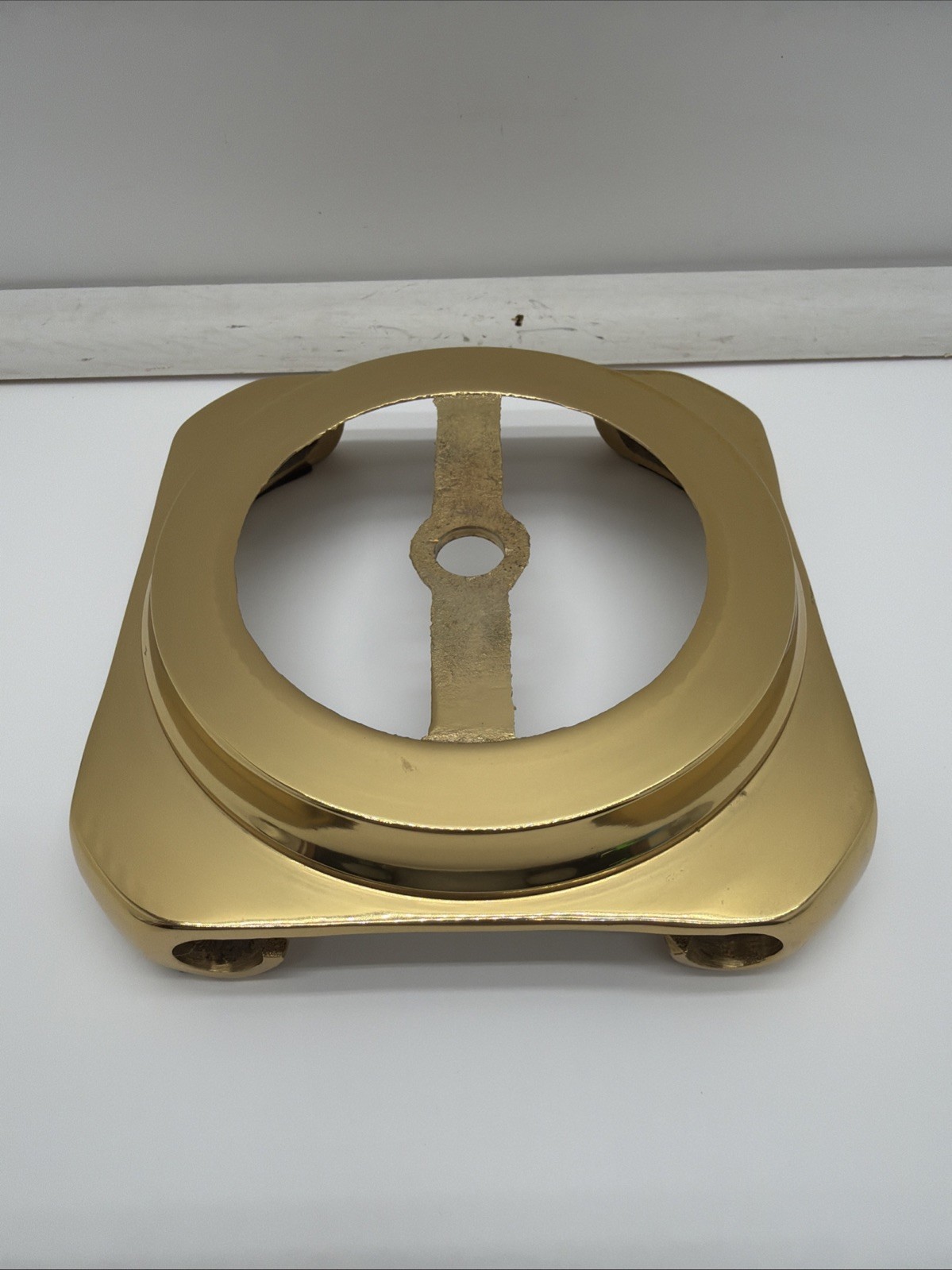 Vintage Solid Brass Lamp Base Stand for  Porcelain Vase / Urn / Lamp 6”
