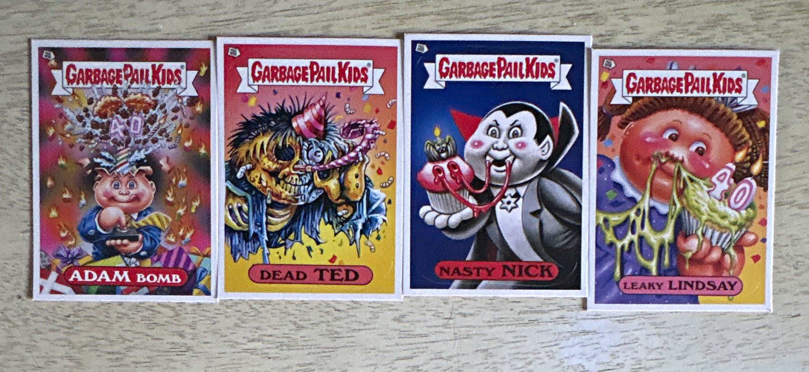 Topps Garbage Pail Kids  2025 40th  Anniversary all 4