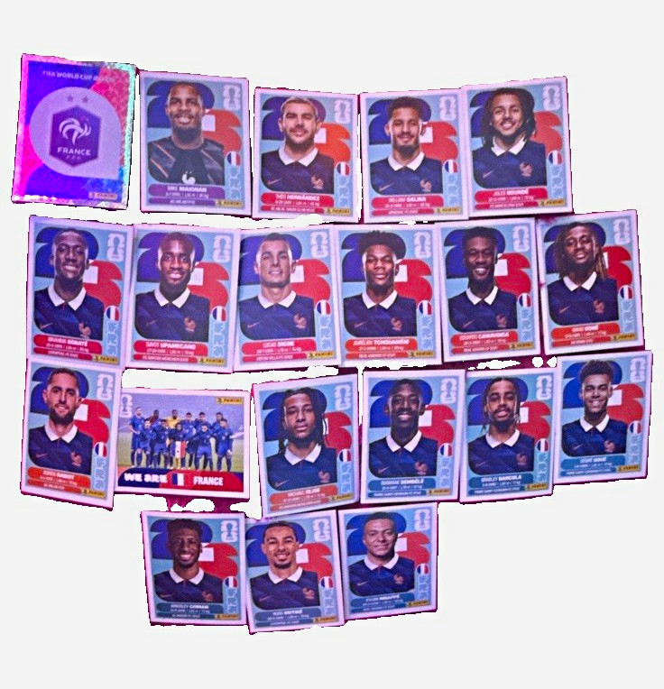 Panini FIFA World Cup 2026 France Stickers Lot (20)Dembele,Mbappe