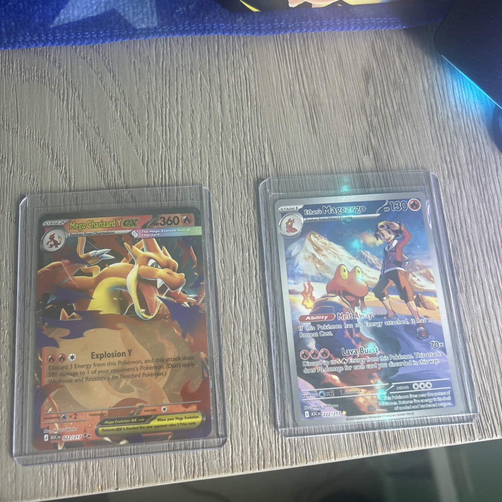 Ethan’s Magcargo 222/217 And Mega Charizard Y Ex 22/217 Bundle