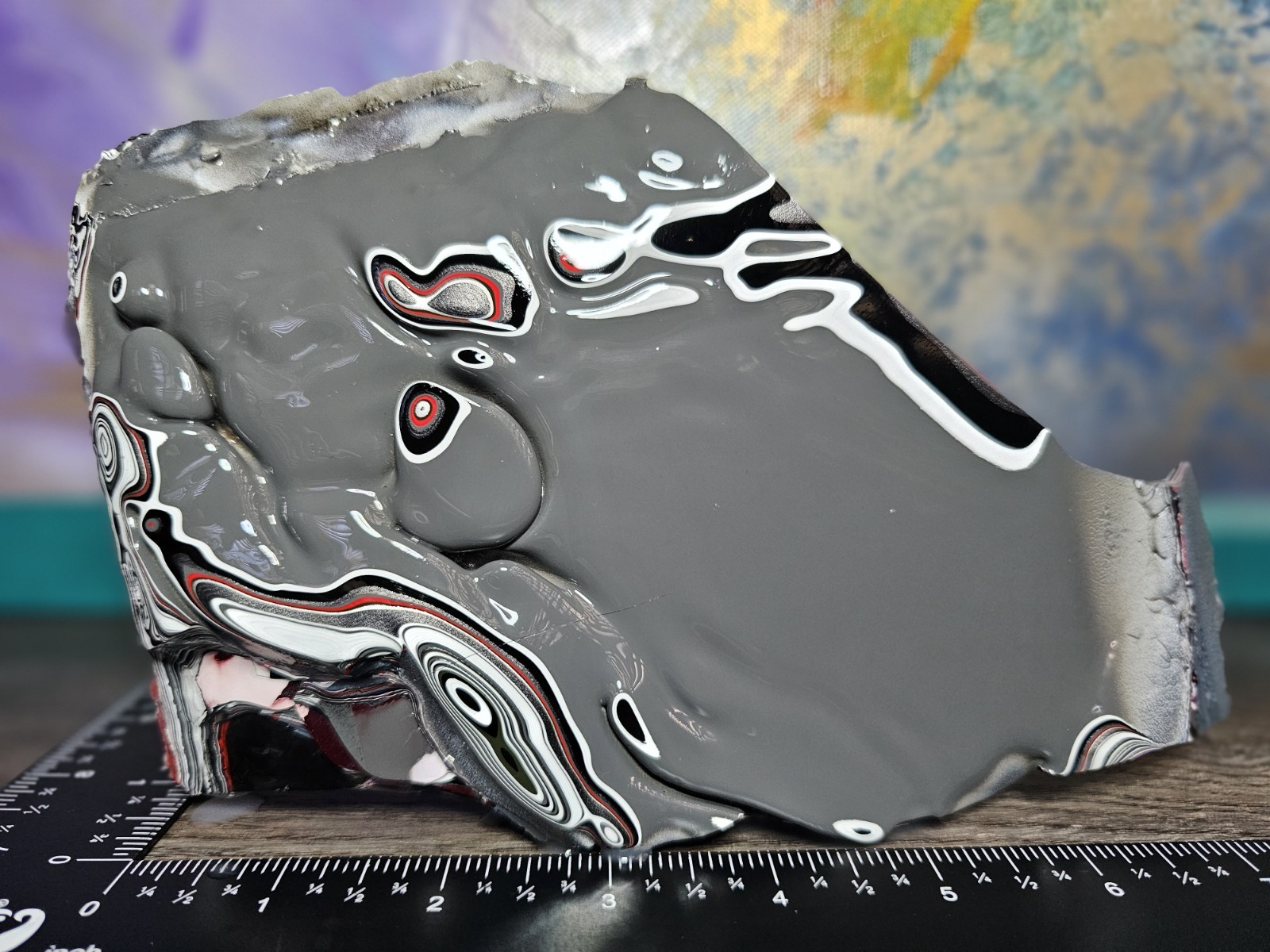 Genuine Fordite Jewelry Grade Rare Colors Motor City Agate Blanks/Cabbing