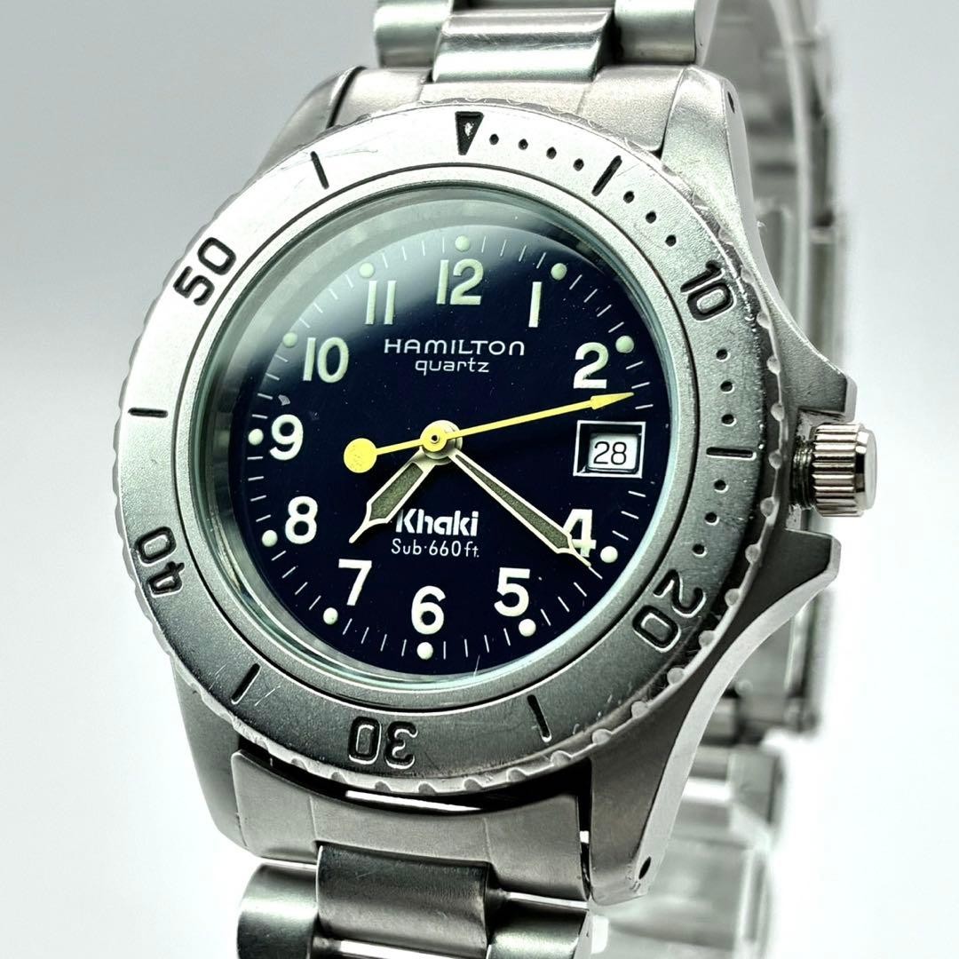 Working Item HAMILTON Khaki 8587 Quartz Wristwatch Brand new Battery