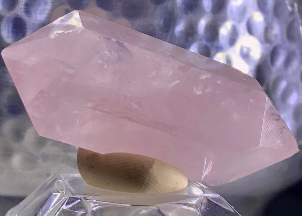 NATURAL RADIANT PINK ROSE QUARTZ CRYSTAL GLASSY VOGEL GEMSTONE Love&Peace Stone