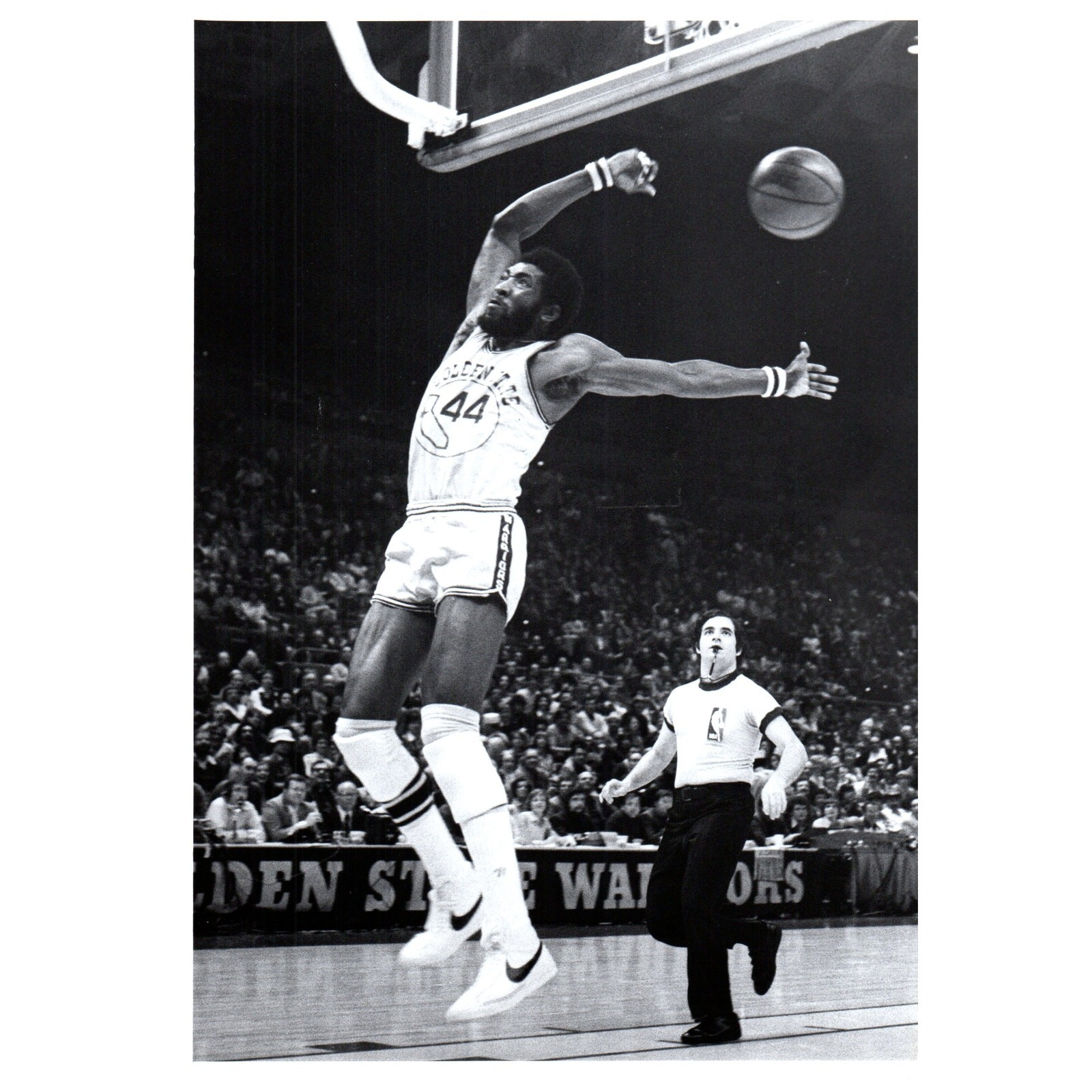 1980s Press Photo Basketball NBA Golden State Warriors Sam Mitchell 7x9