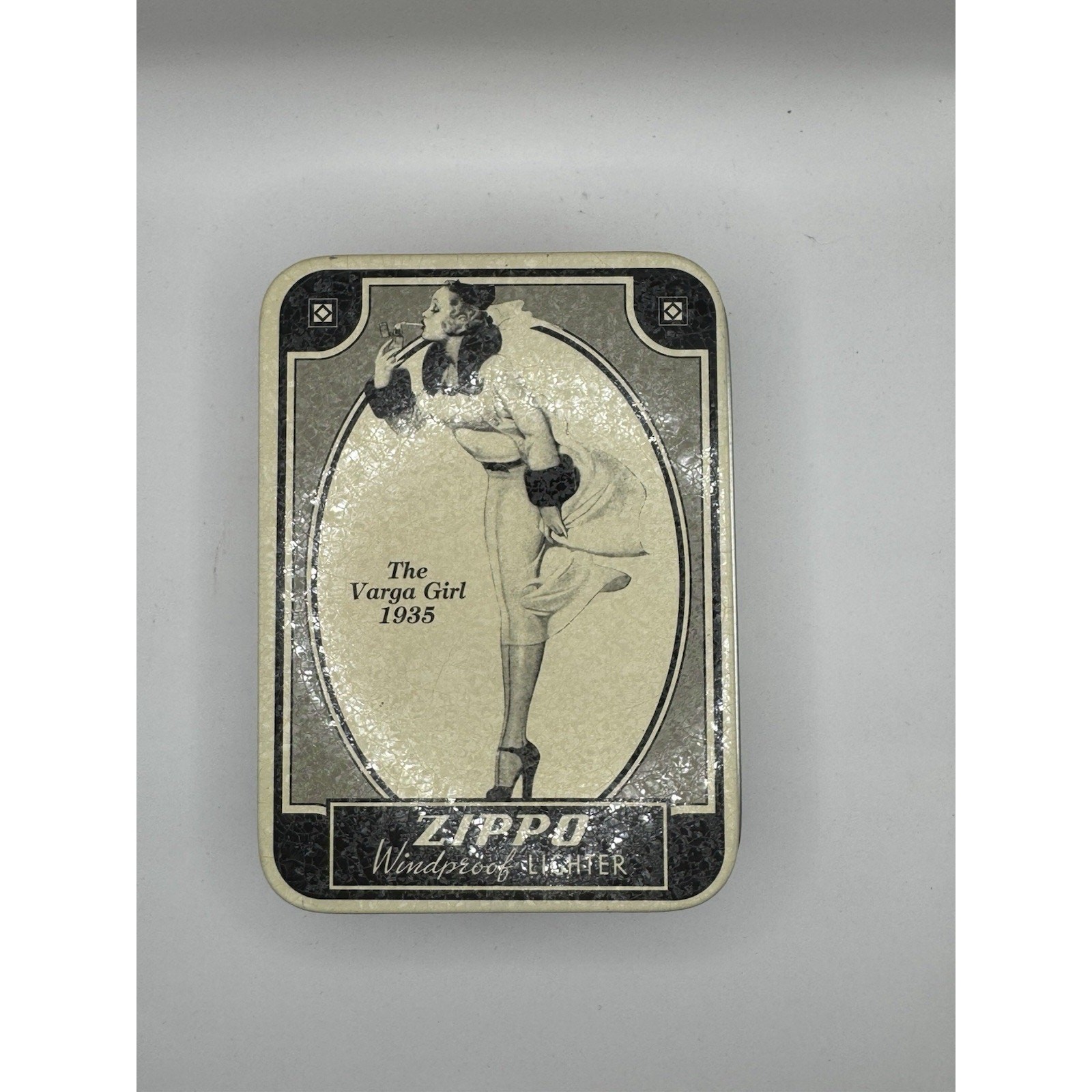 Vintage 1993 Zippo Varga Girl 1935 Collectible of the Year Lighter with Tin