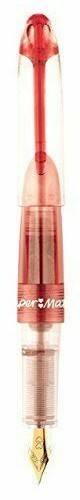  Papermate  Fountain Pen Translucent Orange 2 Hearts On Nib Medium Pt Mini New