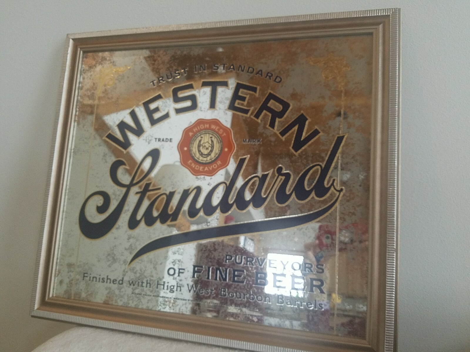 Western Standard San Diego CA Fine Beer Framed Mirror 23\