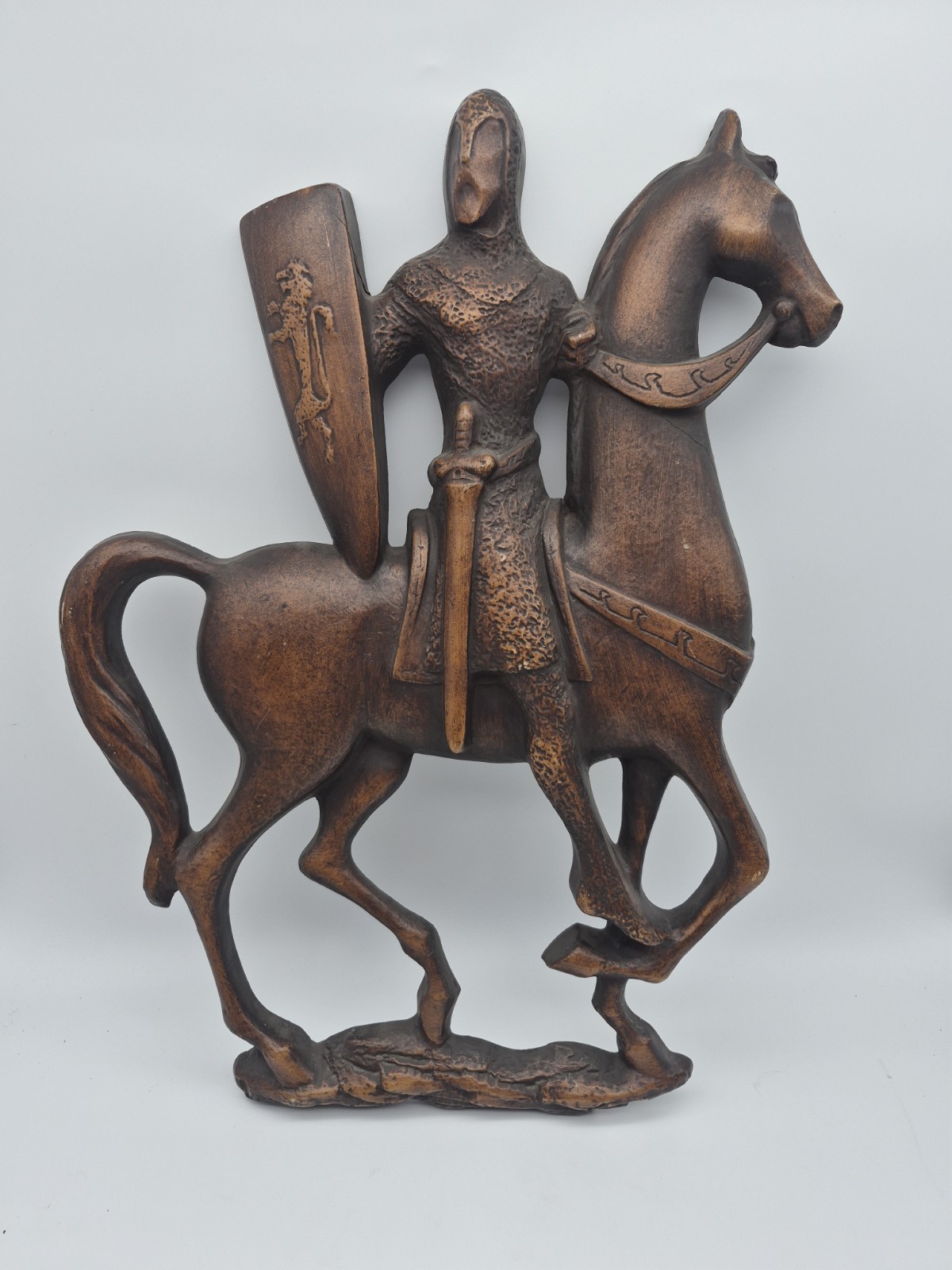 VINTAGE 70s Corinthian Medieval Knight Viking Wall Hanging 16