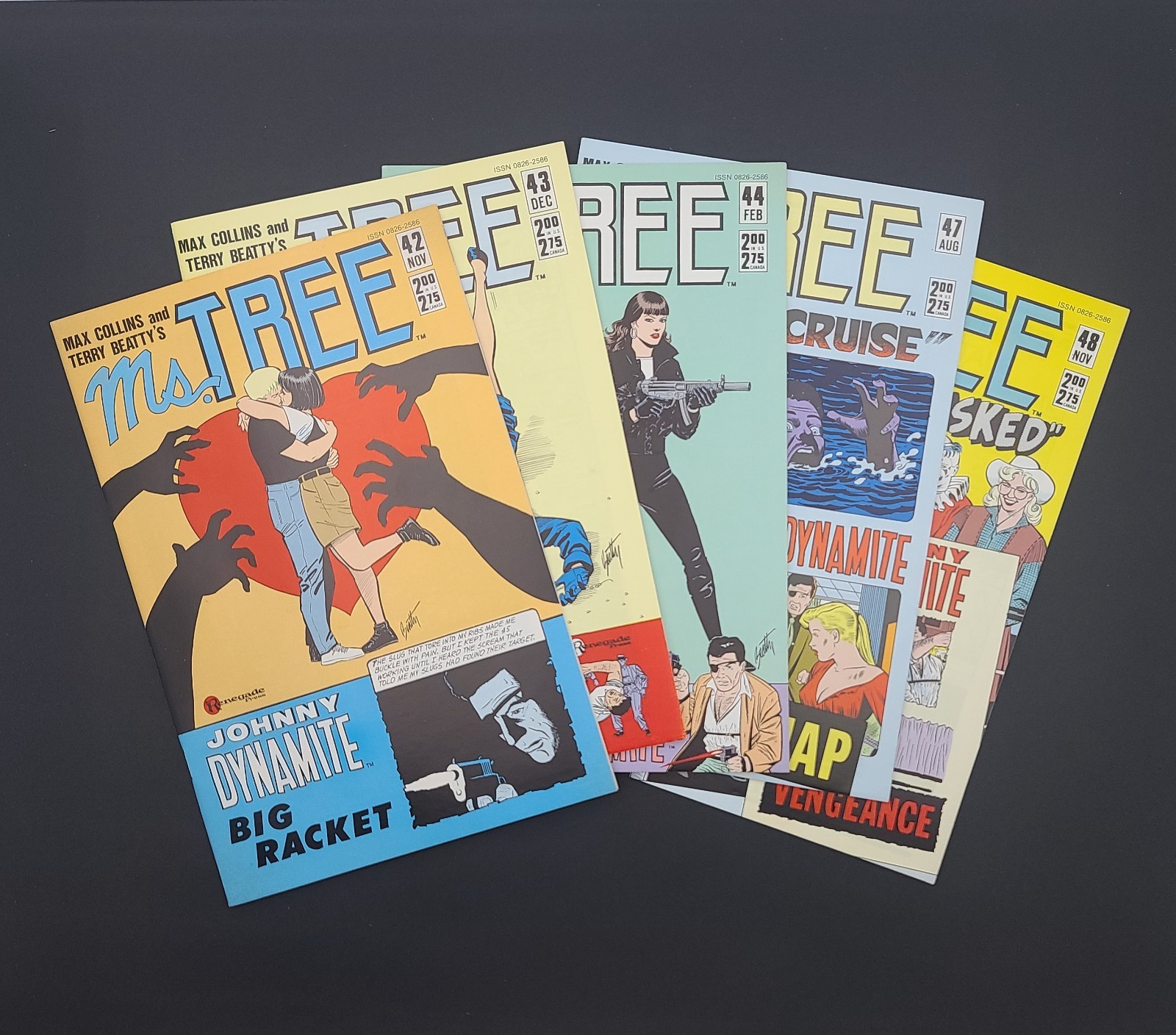 Ms. Tree #42-44, 47-48: 5-Comic Lot Collins/Beatty Renegade 1987-88