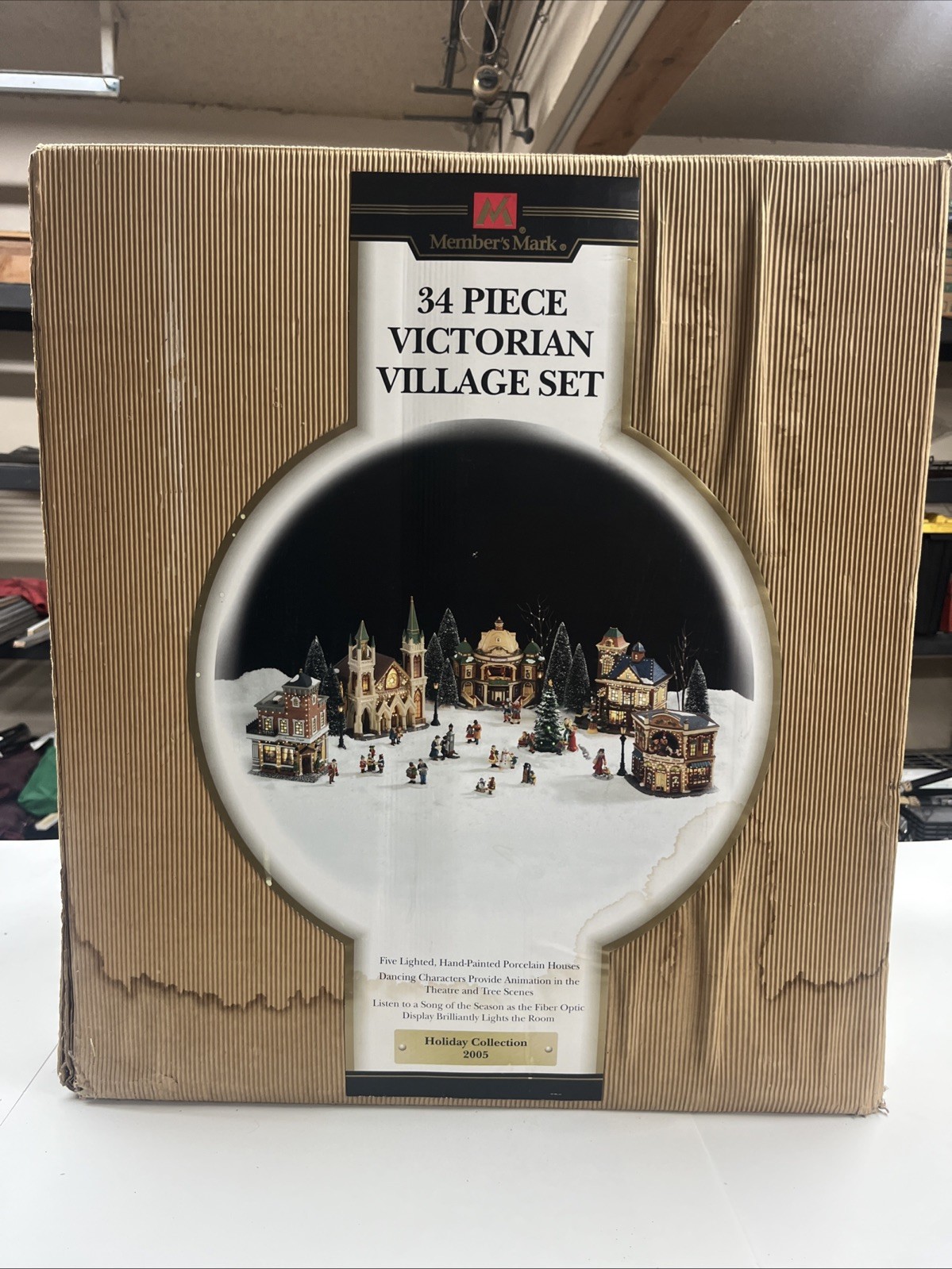 Member's Mark 34 Piece Victorian Village Set Christmas Decoration Complete Works