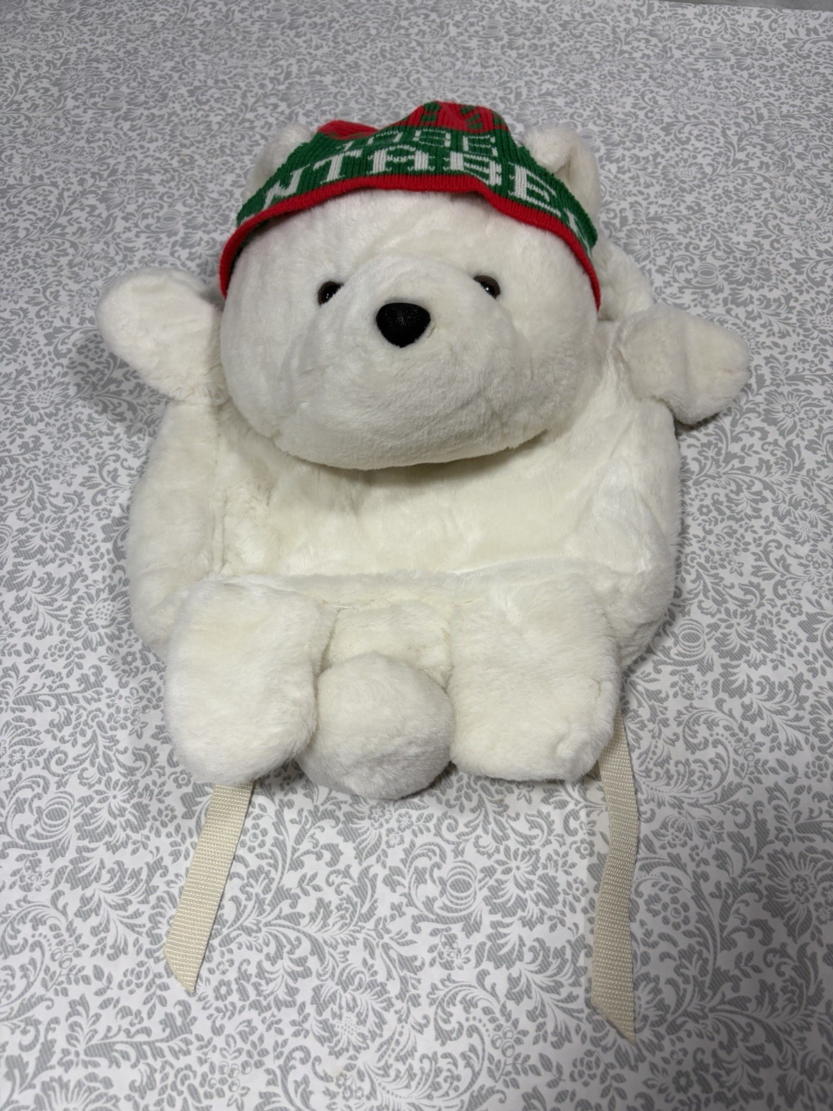 Vtg 1986 Dayton Hudson Santa Bear Plush Backpack B Dalton Bookseller Christmas
