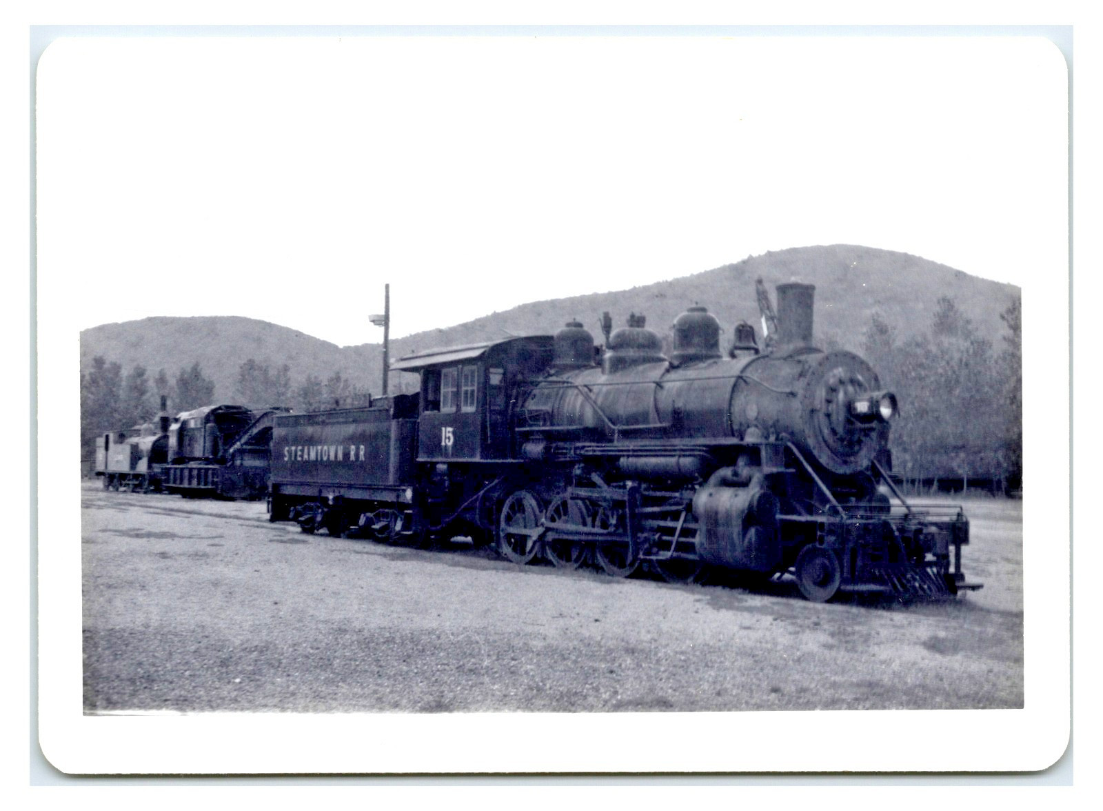Vintage 1950s Steamtown Railroad Steam Locomotive Original Photo (5in X 3.5in)