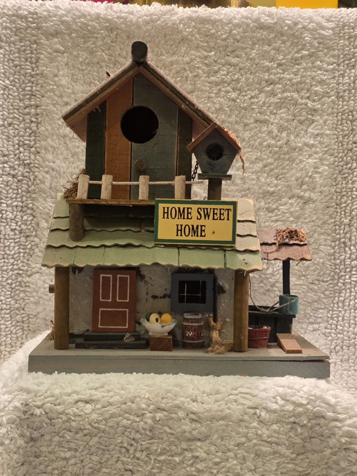 Vintage 06 Bird House Home Sweet Home HandCrafted Wishng Well Garden Shed Rustic
