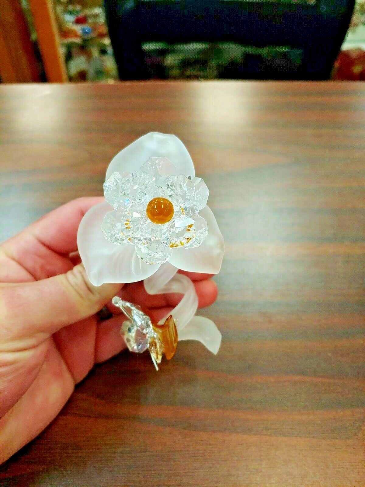 STUNNING ITALIAN TWIST FLOWER SWAROVSKI CRYSTALS W/BUTTERFLY