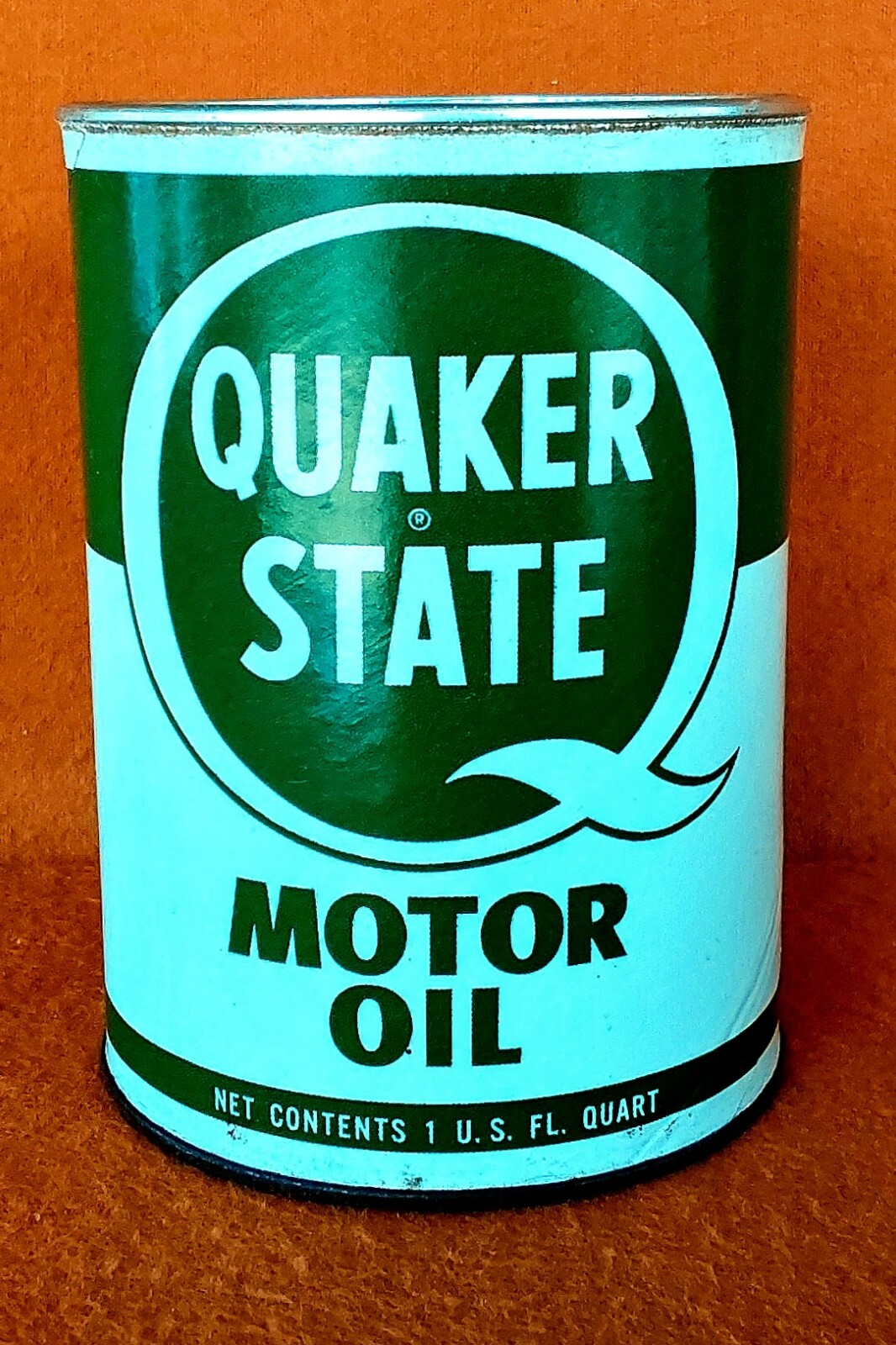 QUAKER STATE MOTOR OIL Rare Vintage Paper Can One Quart New Never Filled No Lids