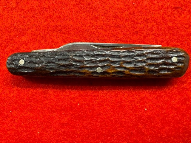 SCARCE 19TH C BROOKES & CROOKES BONE OR 2ND CUT STAG 2 BLADE SLEEVEBOARD  (393)
