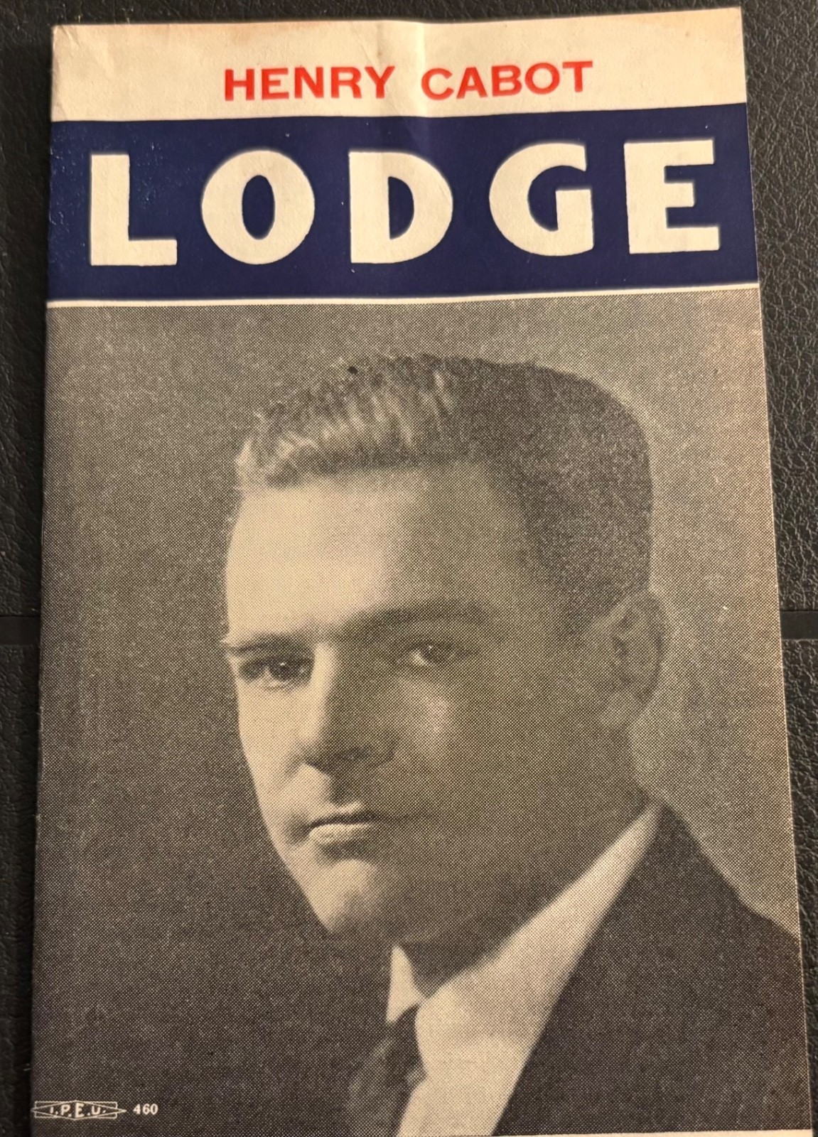 1936 Campaign HENRY CABOT LODGE JR FOR US SENATE Flyer + Window Sticker