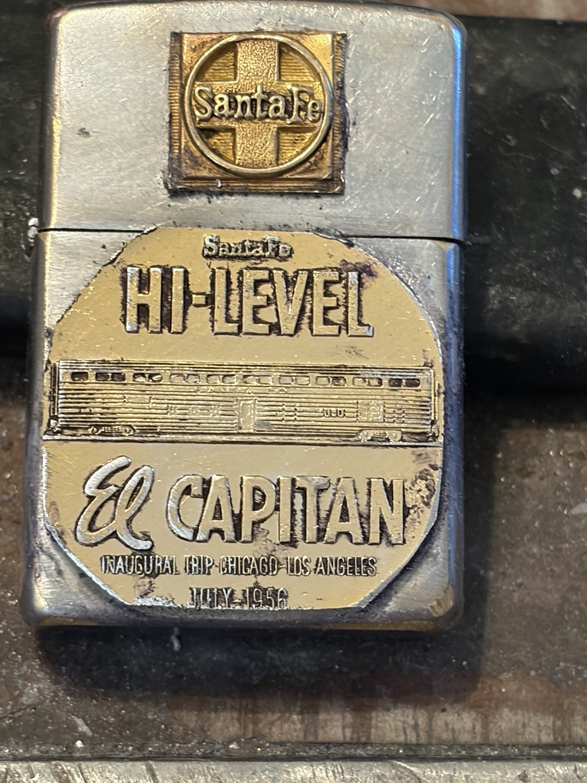 Zippo Lighter El Capitan Santa Fe Railroad 