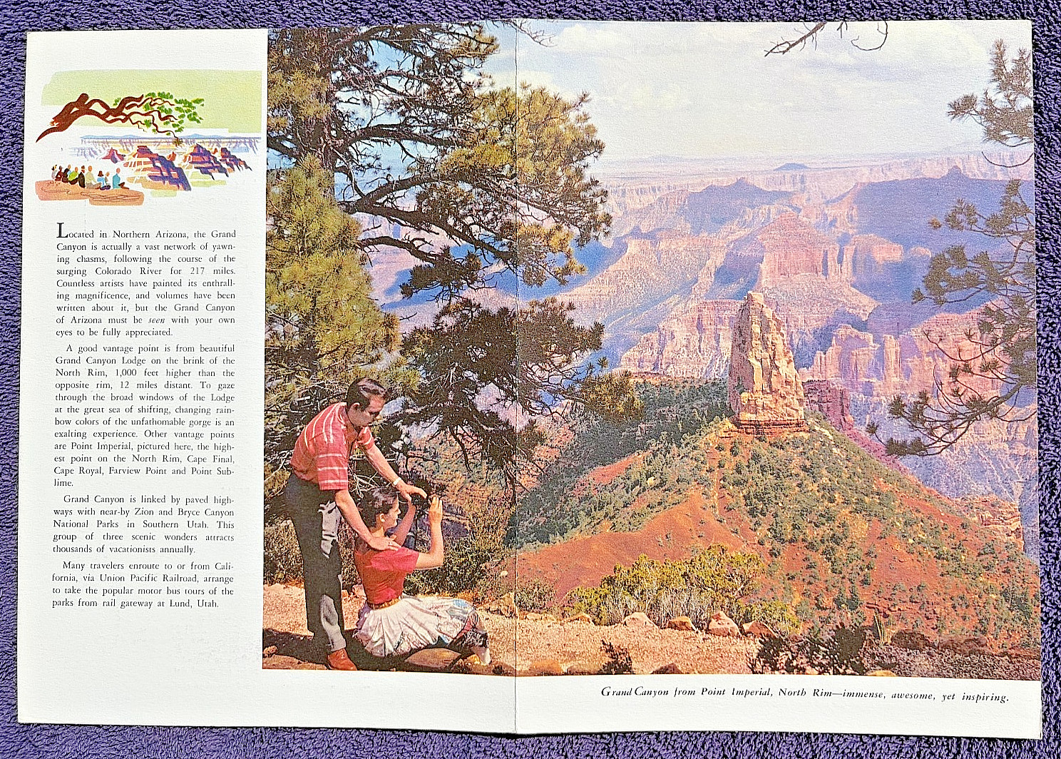 City of Denver Railroad Menu Grand Canyon Point Imperial Arizona Railway Dining