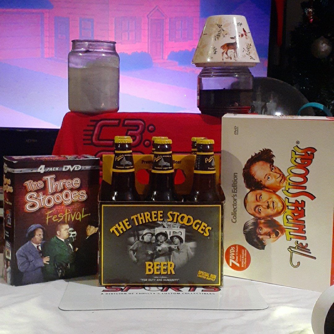 The Three Stooges Collector Lot With 1998 Full 6 Pack And DVD Collector Sets