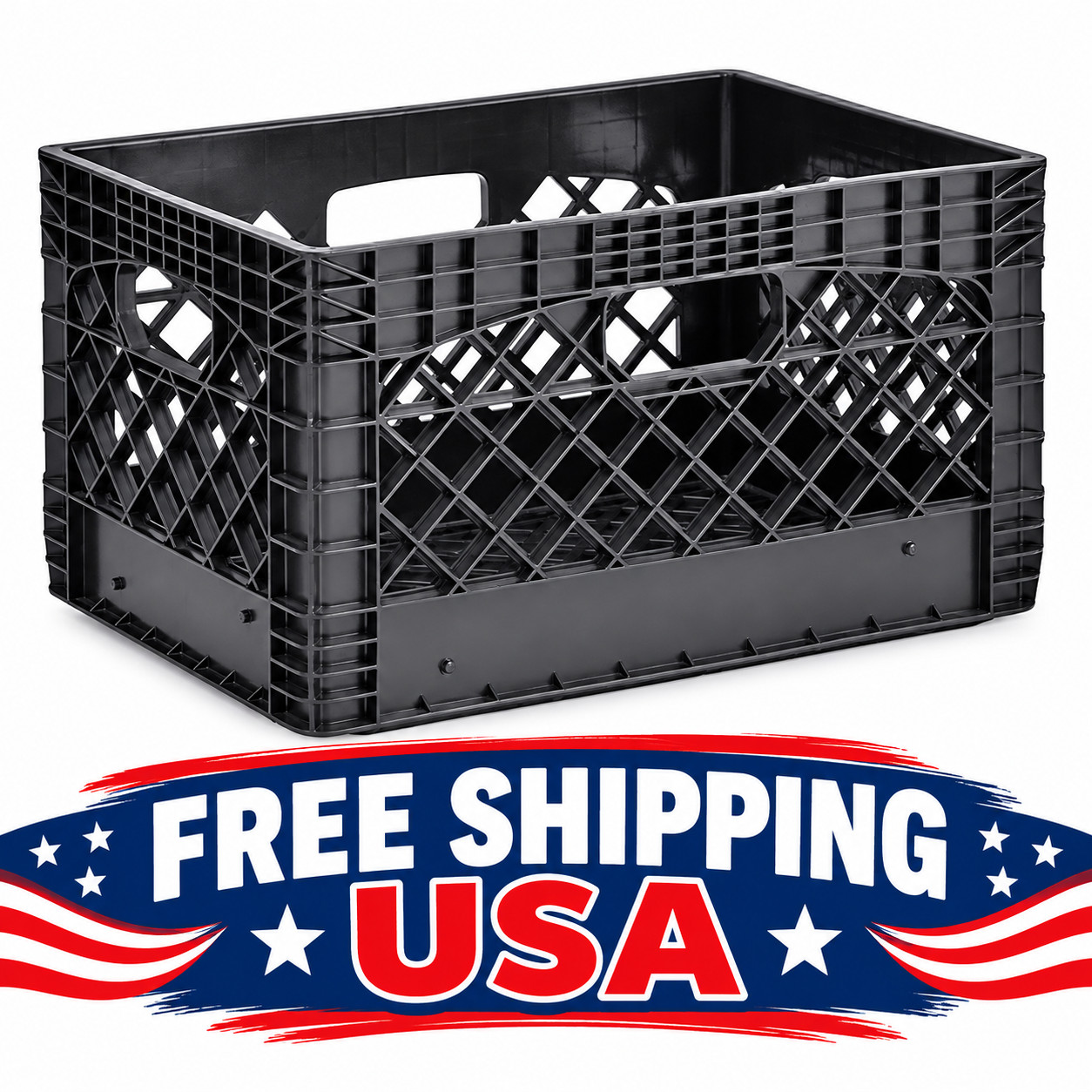 Juggernaut Storage 24QT Plastic Heavy Duty Milk Crate