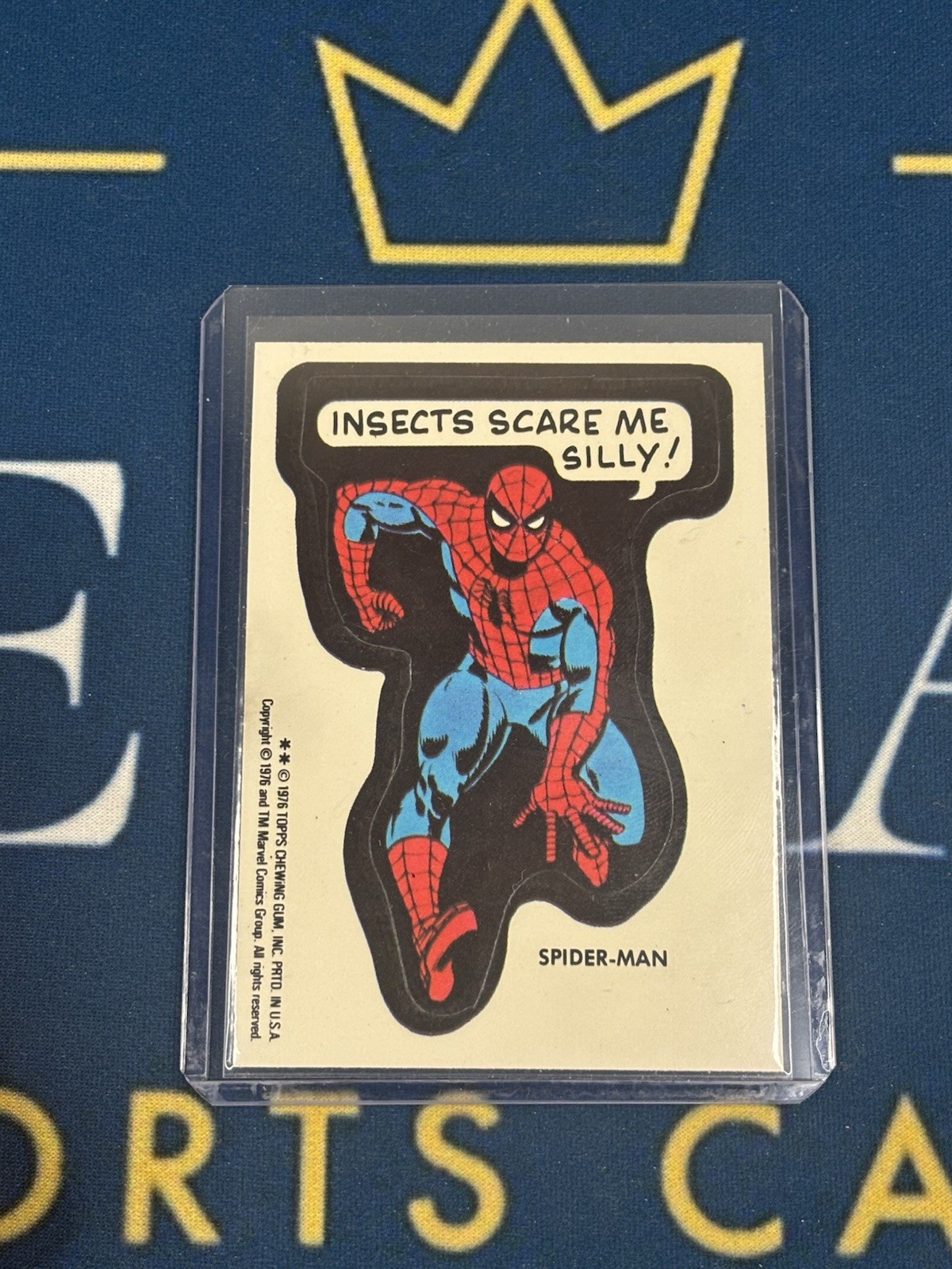 Spider-Man RARE Vintage 1976 Marvel Super Heroes Sticker Insects Scare Me Silly