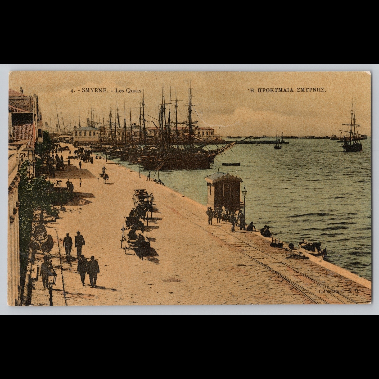 Postcard Smyrne Les Quais Boats & Ships Undivided Back