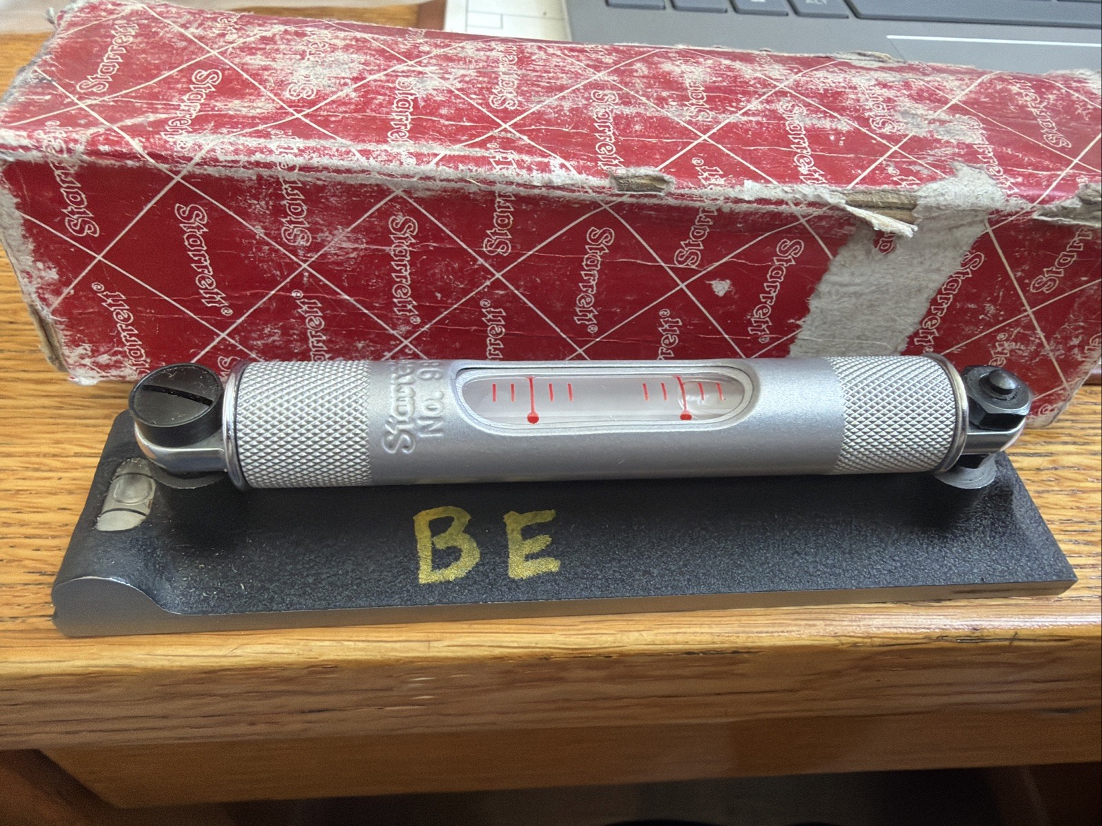 Starrett No. 98-6 Machinist Precision Level 6” EDP 50441 Cross Test Vial w/ Box