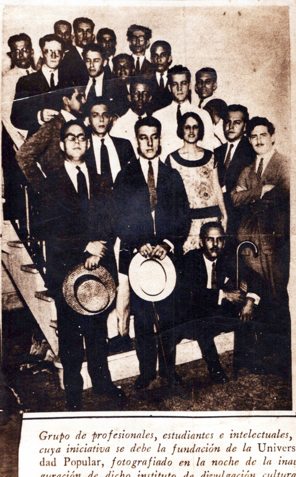 1923 CUBA CUBAN LEADER JULIO ANTONIO MELLA UNIVERSITY PORTRAIT ORIG PHOTO MA39