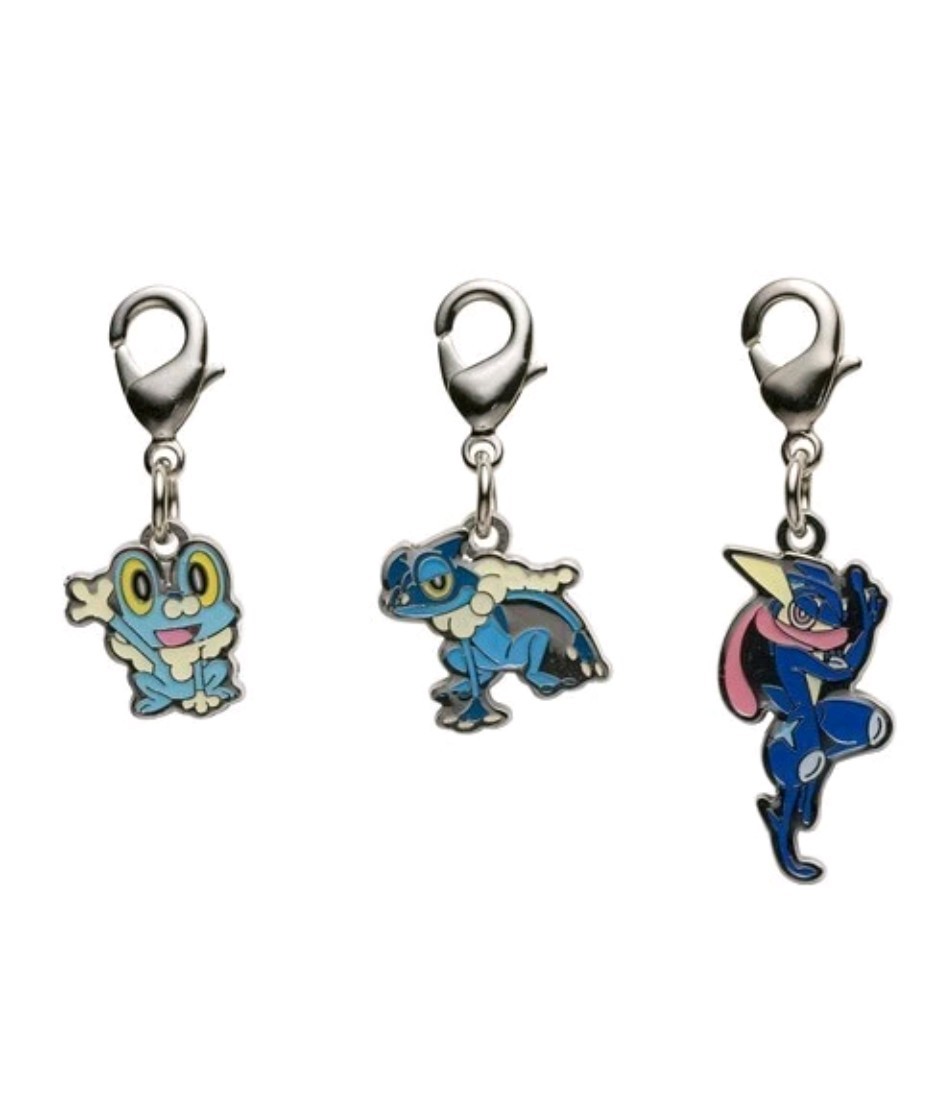 Pokemon Center Key Chain Charms Froakie Frogadier Greninja Pokemon Center 