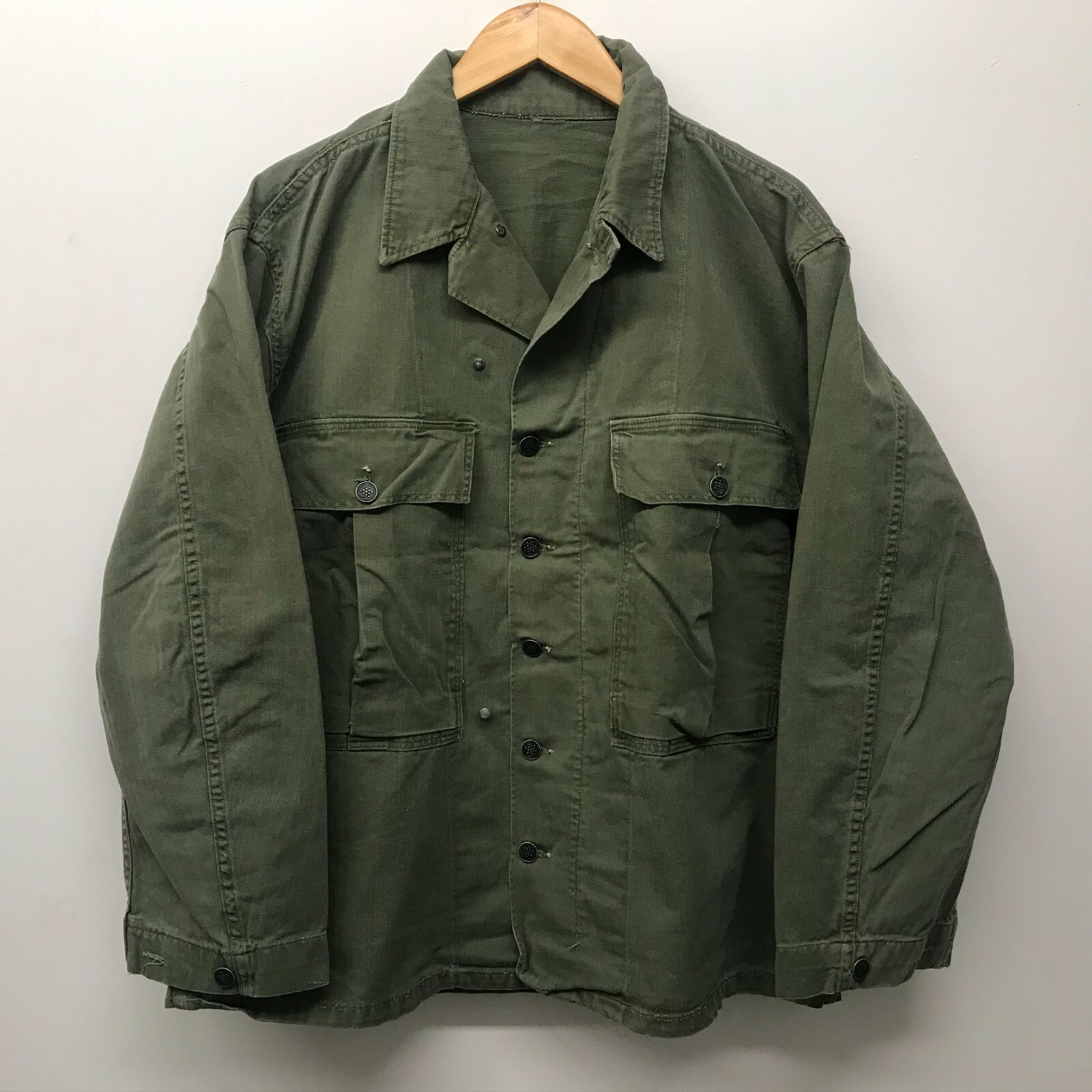 US Army WWII HBT Cotton 13 Star Button Shirt 42R K-23
