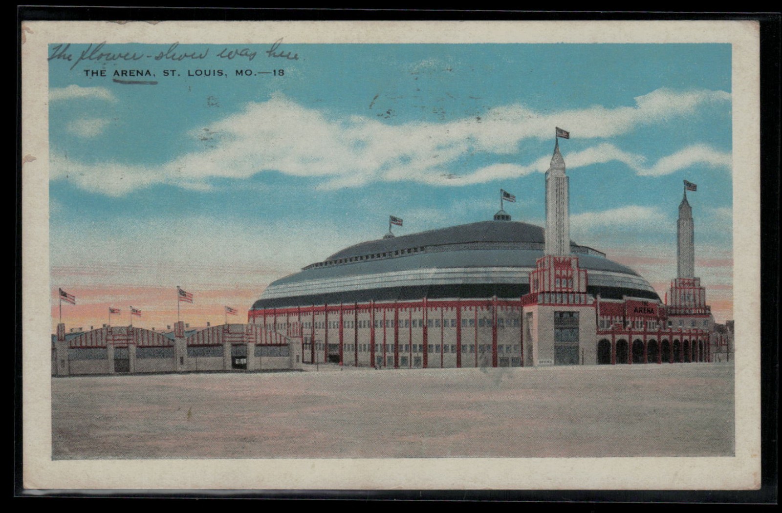 ST. LOUIS BLUES NHL HOCKEY STADIUM SAINT LOUIS MISSOURI POSTCARD 1935