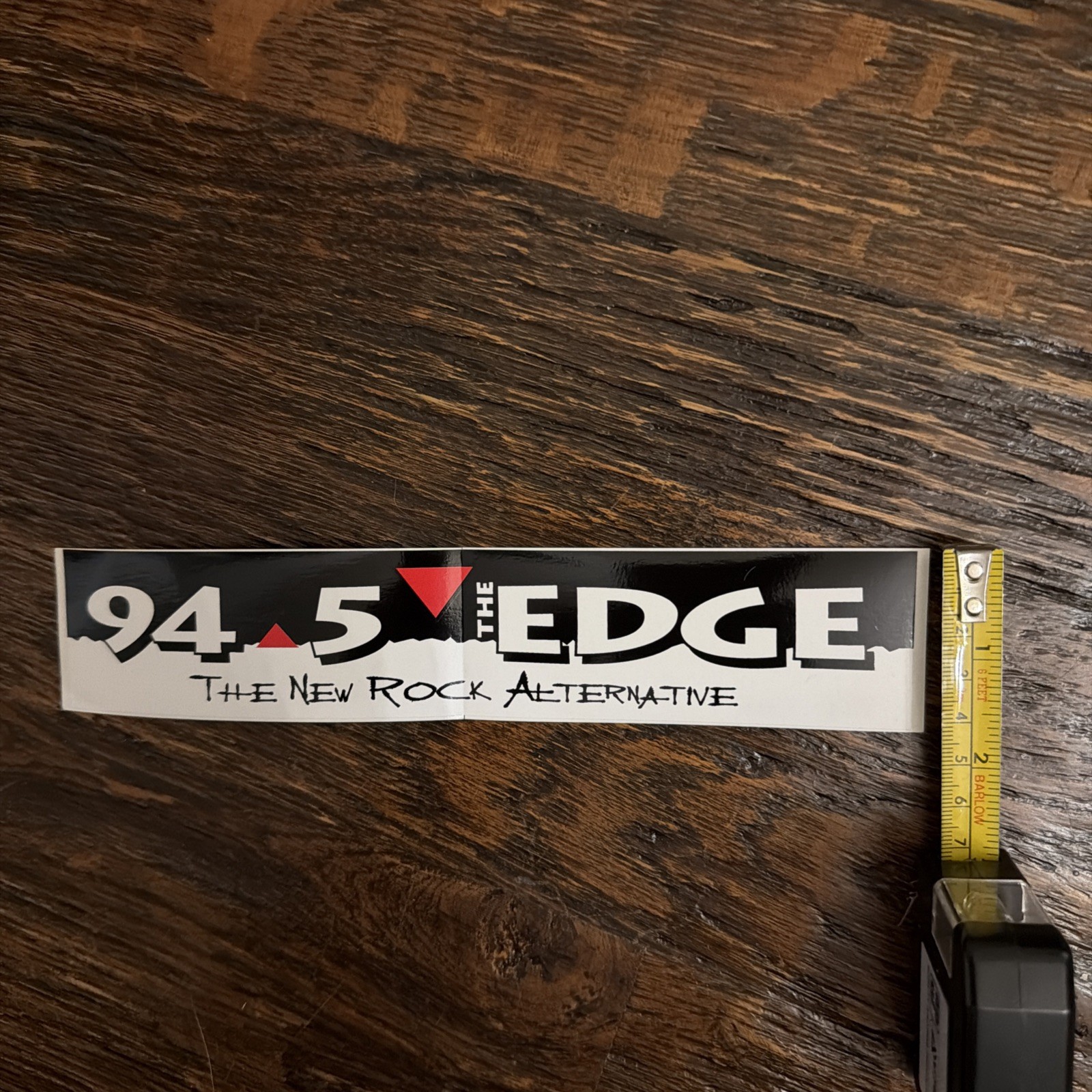 VTG 94.5 The Edge Radio Station Bumper Sticker 90s Grunge Alternative Dallas NEW