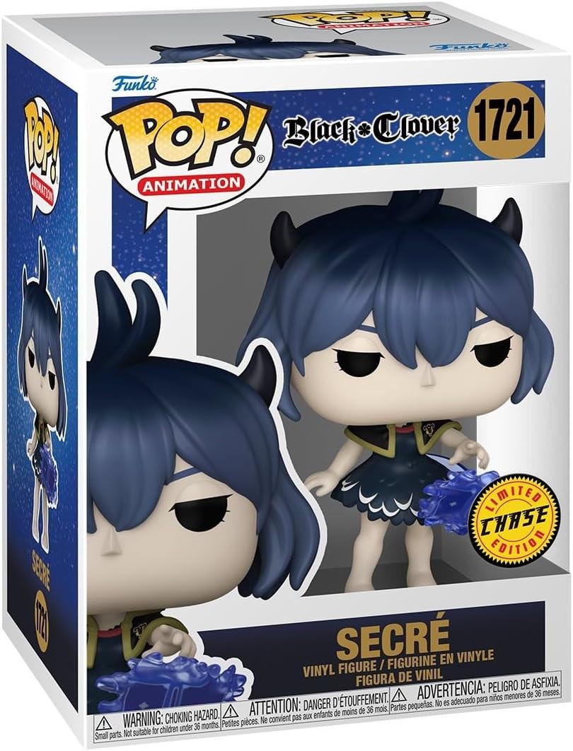 Funko Pop Vinyl: Black Clover - Secre (Chase) #1721 WITH POP PROTECTOR Funko Pop Vinyl: Black Clover - Secre (Chase) #1721 WITH POP PROTECTOR