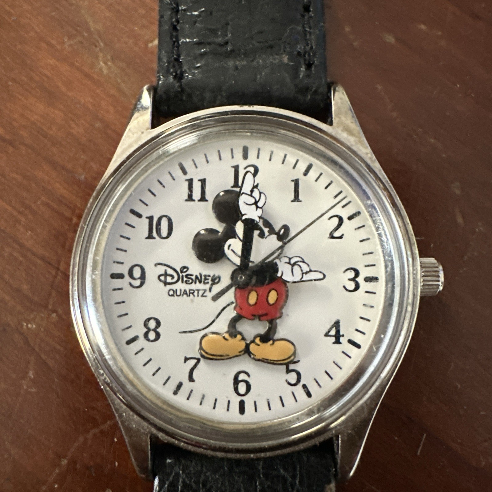 Vintage Working Disney Time Works Mickey Mouse Watch Japan Qtz 