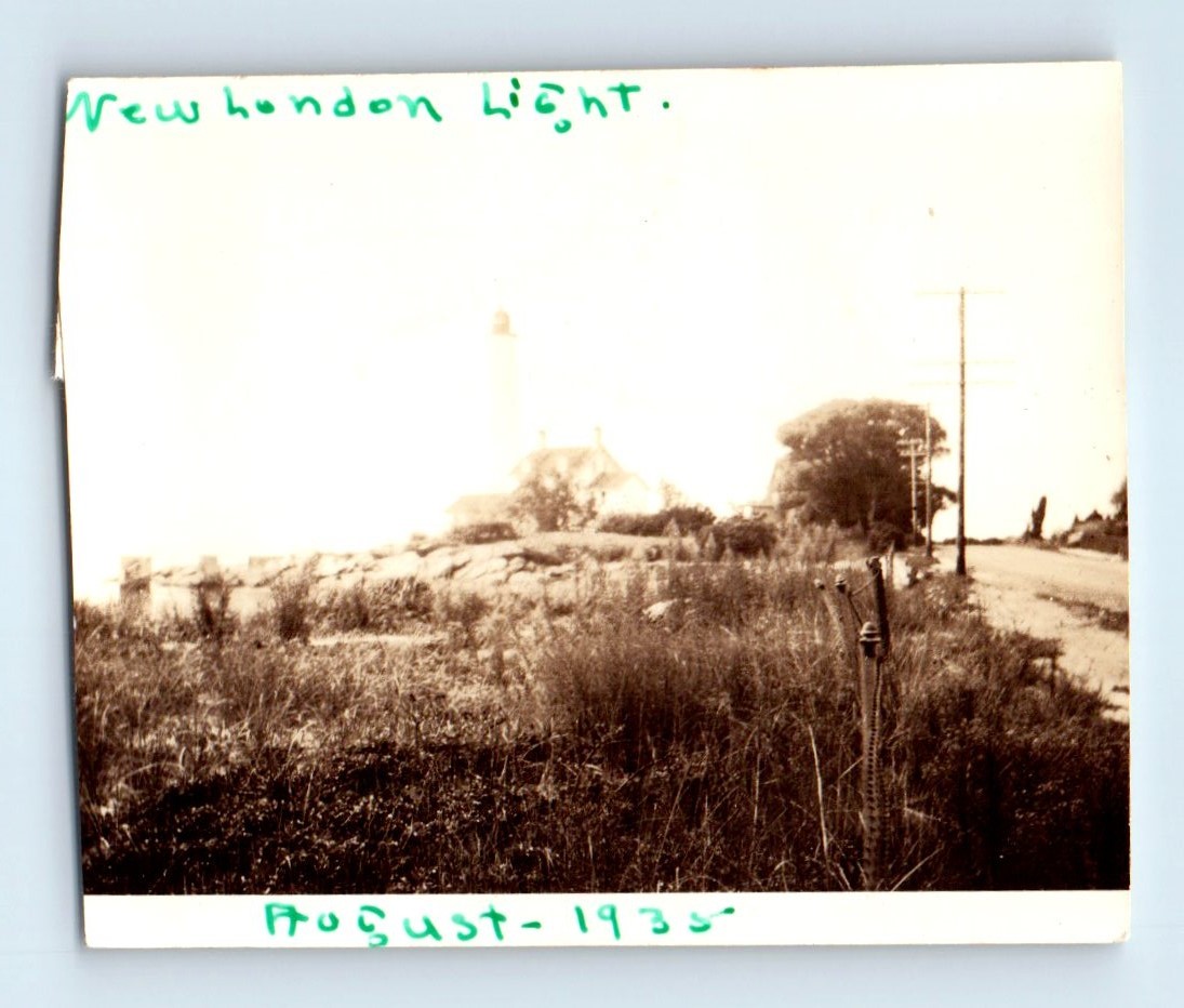 Old Vintage Photo NEW LONDON CONNECTICUT LIGHTHOUSE HARBOR PEQUOT PICTURE