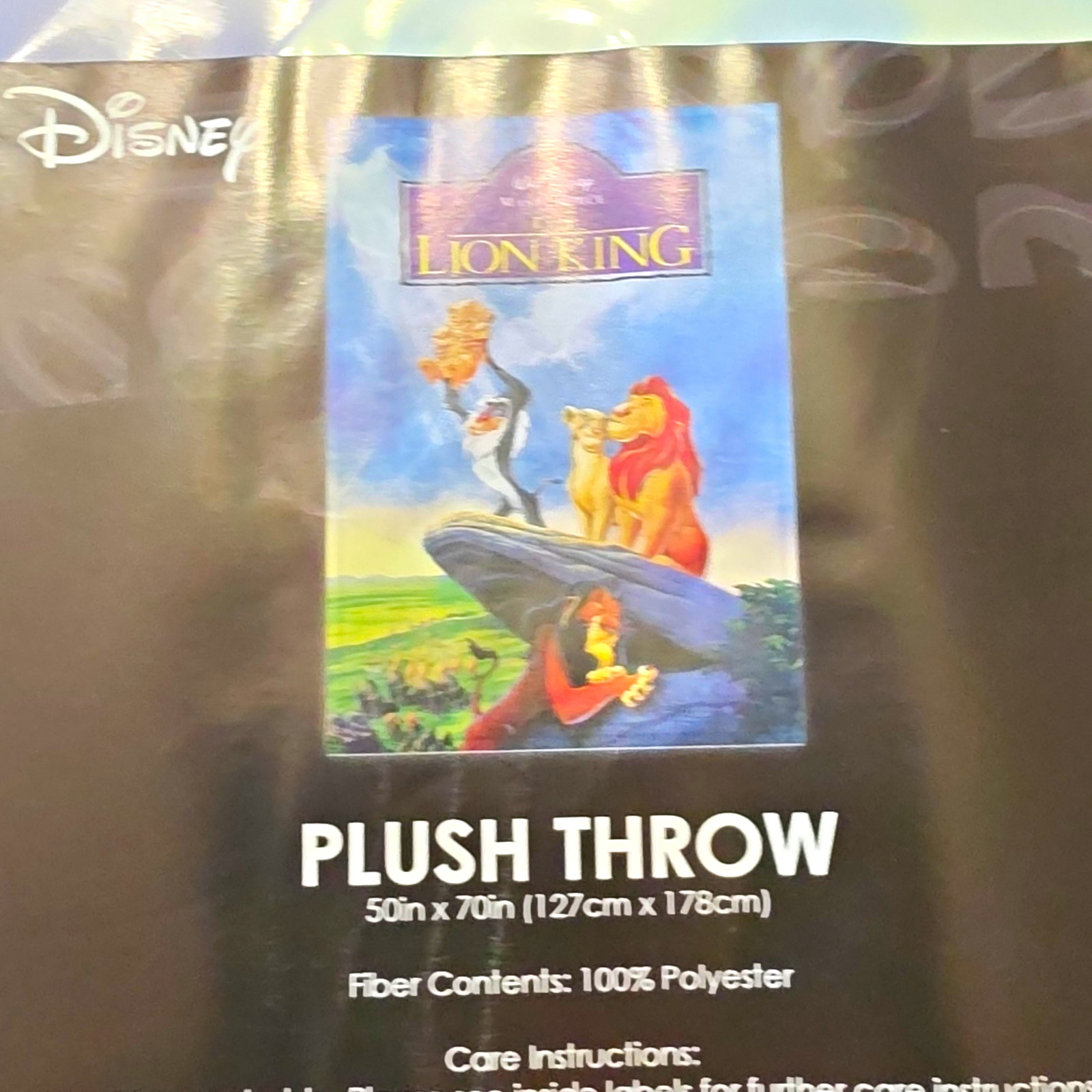 Disney The Lion King Plush Throw Blanket 50 x 70 in 100% Polyester
